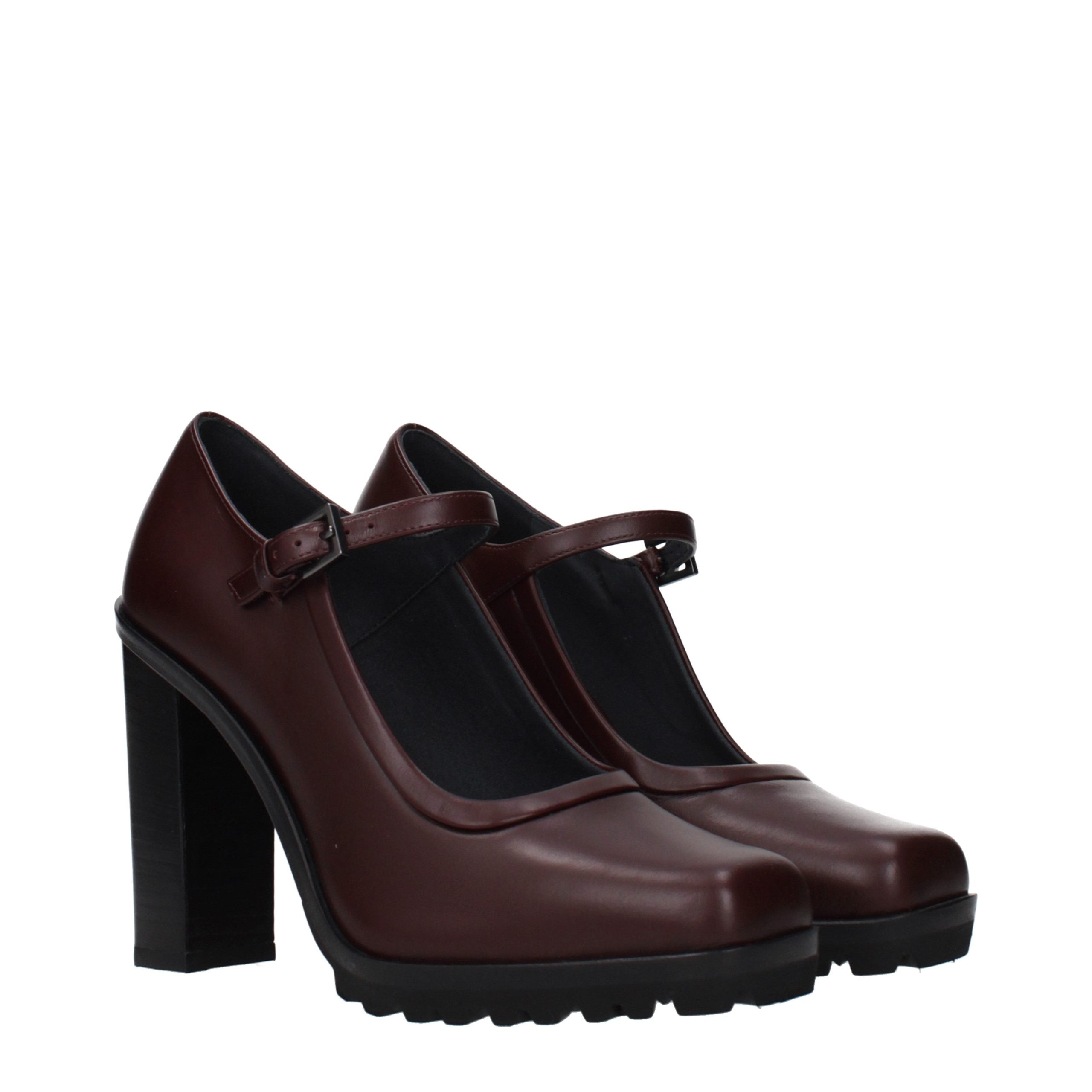 Max Mara Brown Leather High Heel Women's Pumps