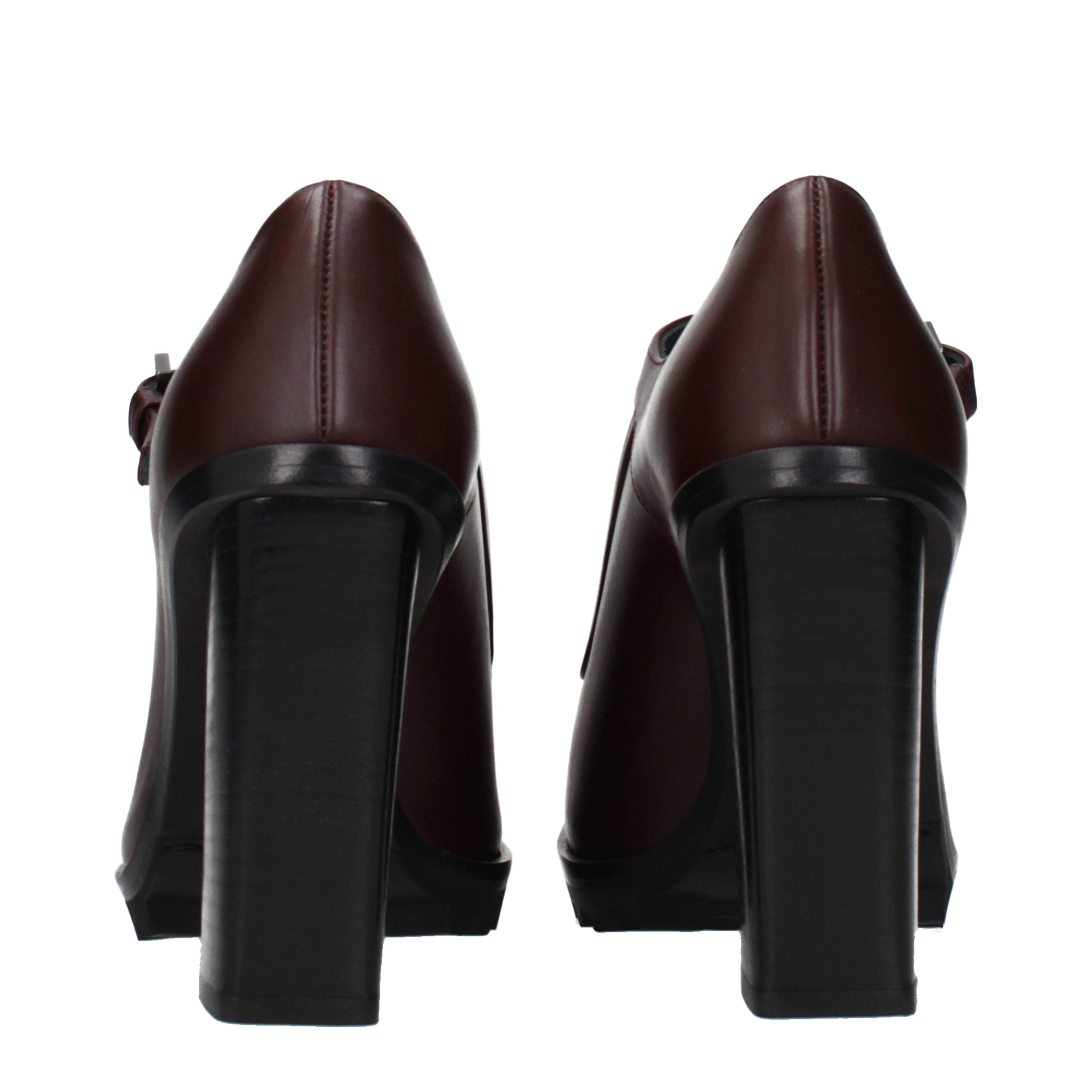 Max Mara Brown Leather High Heel Women's Pumps