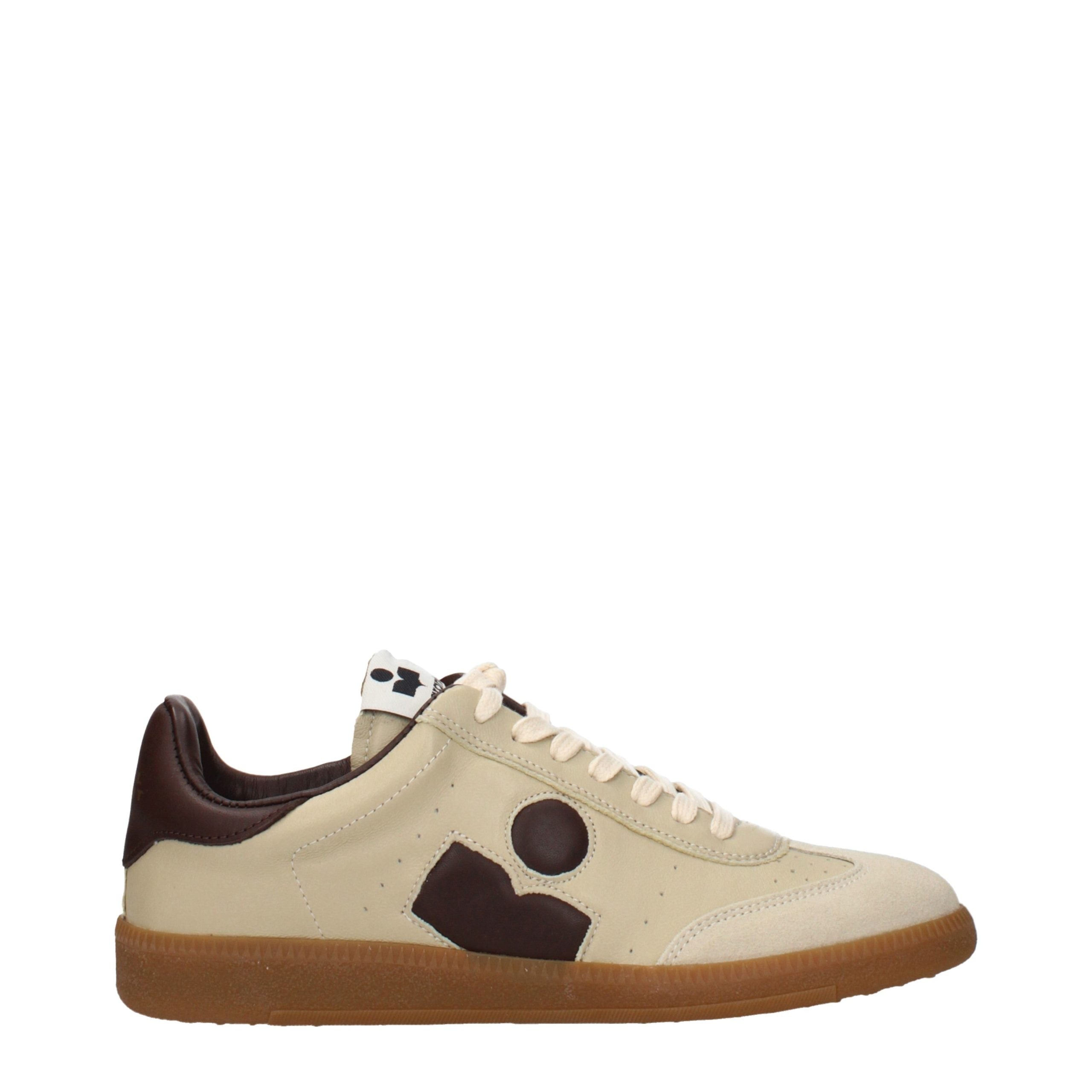 Isabel Marant Beige Leather Low Top Women's Sneakers
