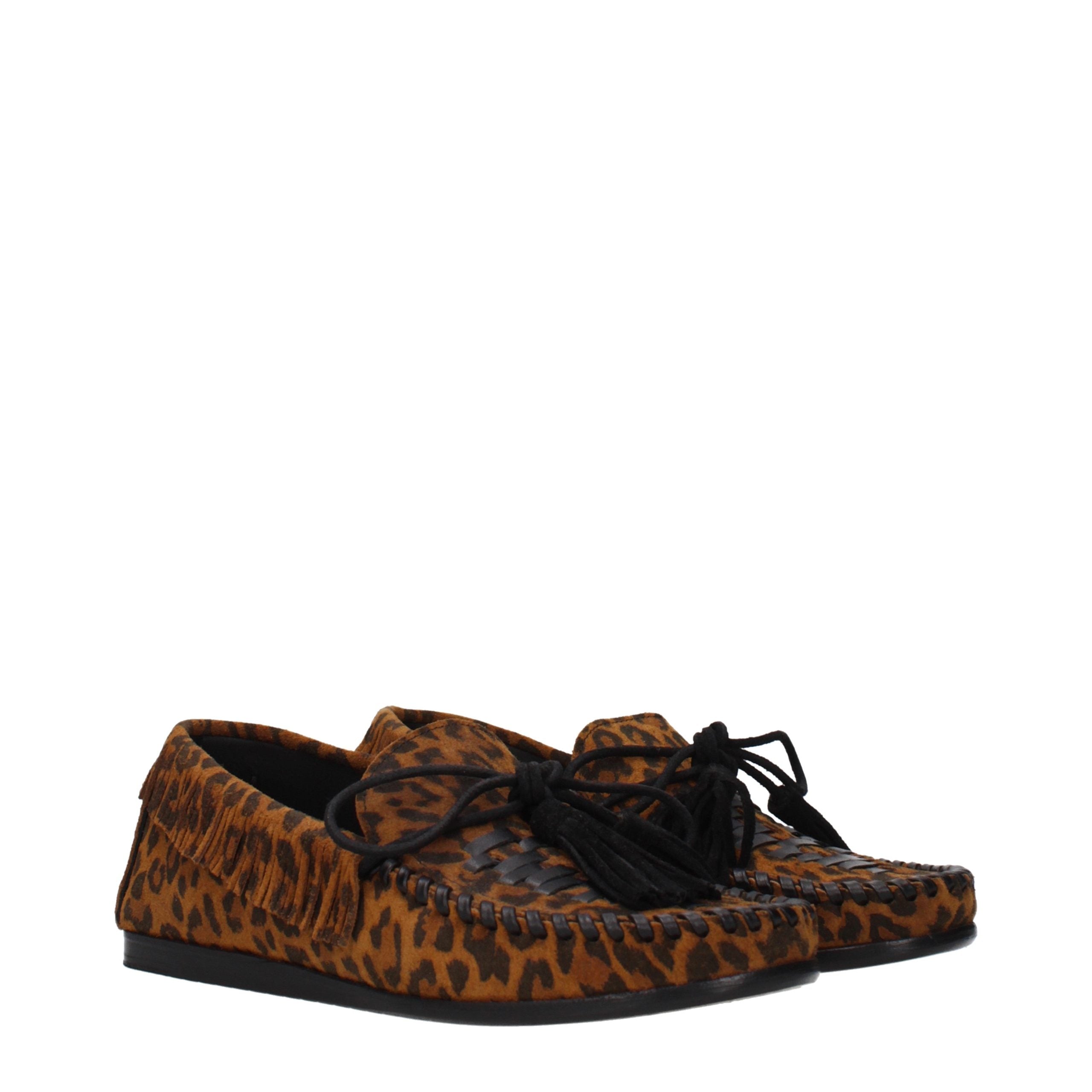 Isabel Marant Brown Leather Slip-On Women's Loafers