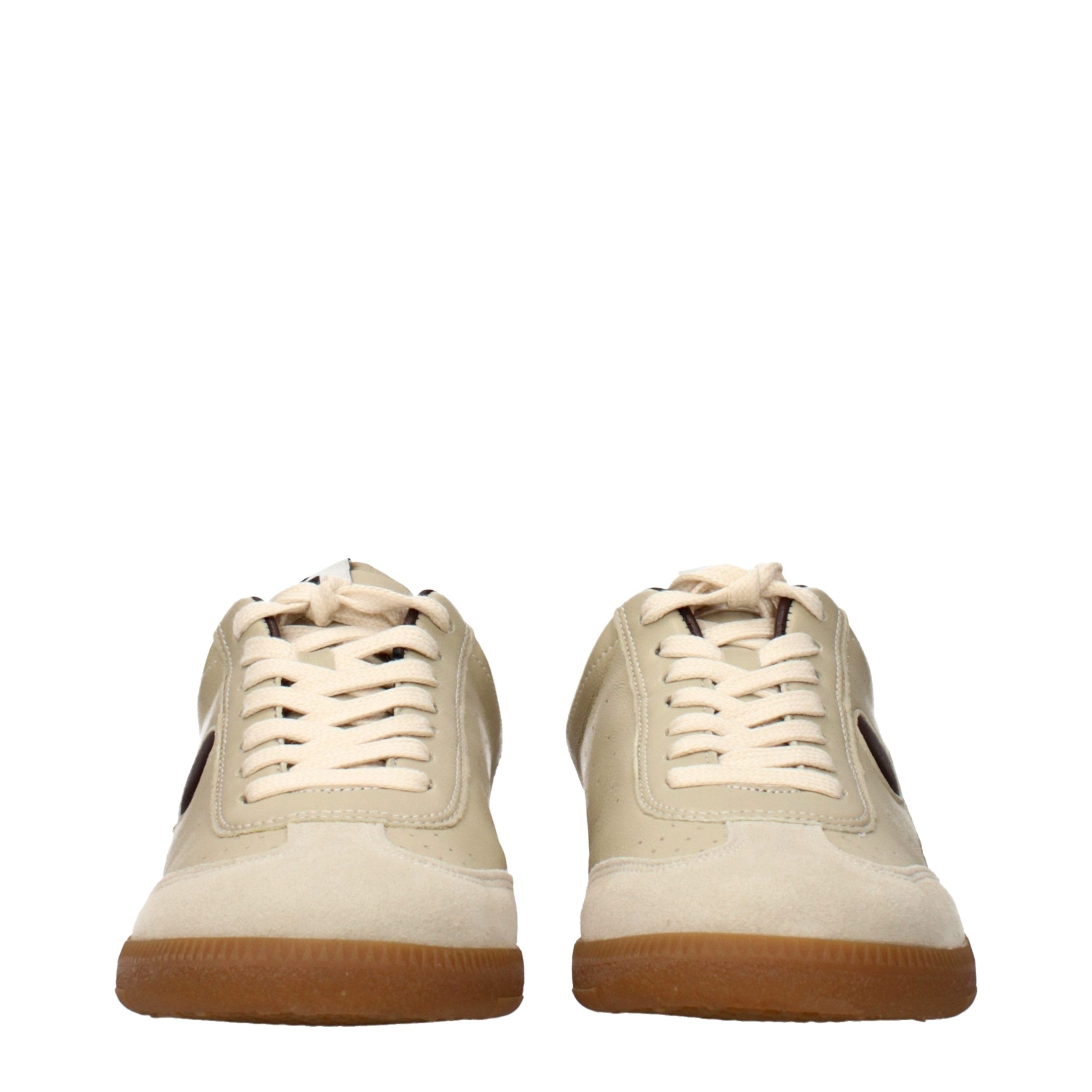 Isabel Marant Beige Leather Low Top Women's Sneakers