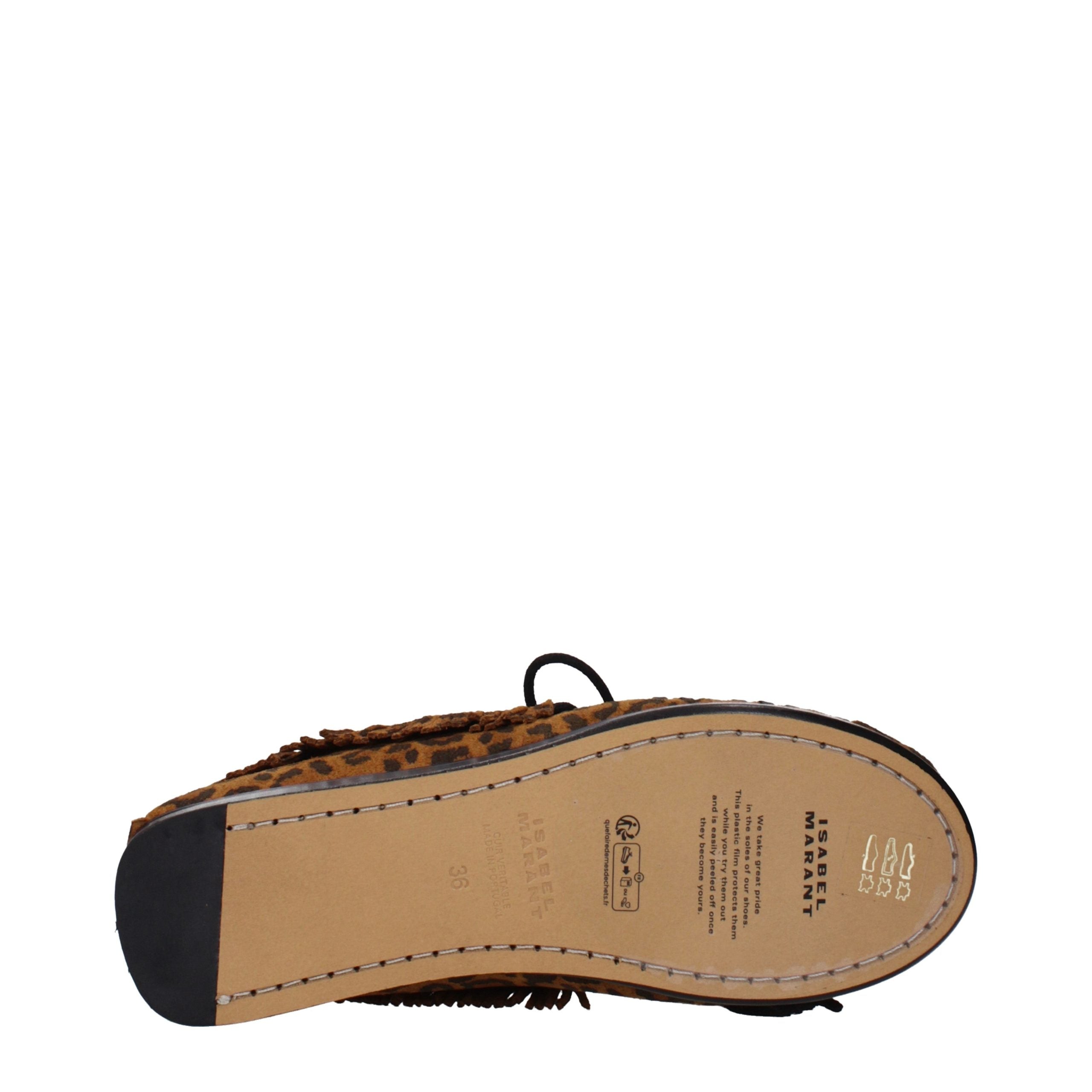 Isabel Marant Brown Leather Slip-On Women's Loafers