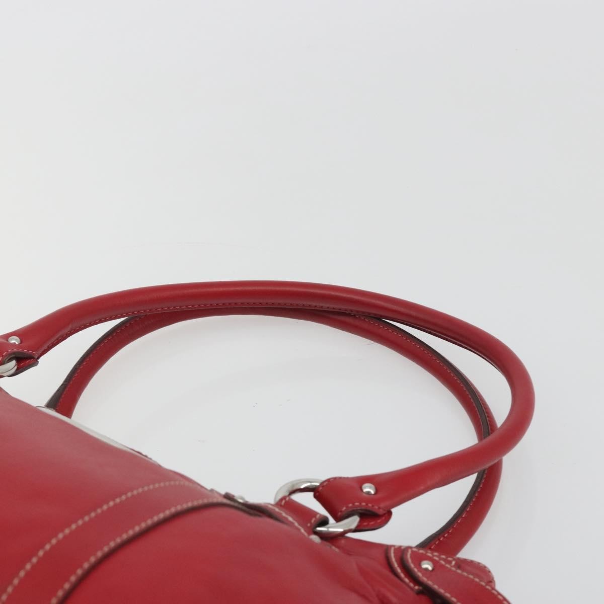 Christian Dior Cd Shoulder Bag Leather Red Leather Shoulder Bag Bag (Pre-Owned)