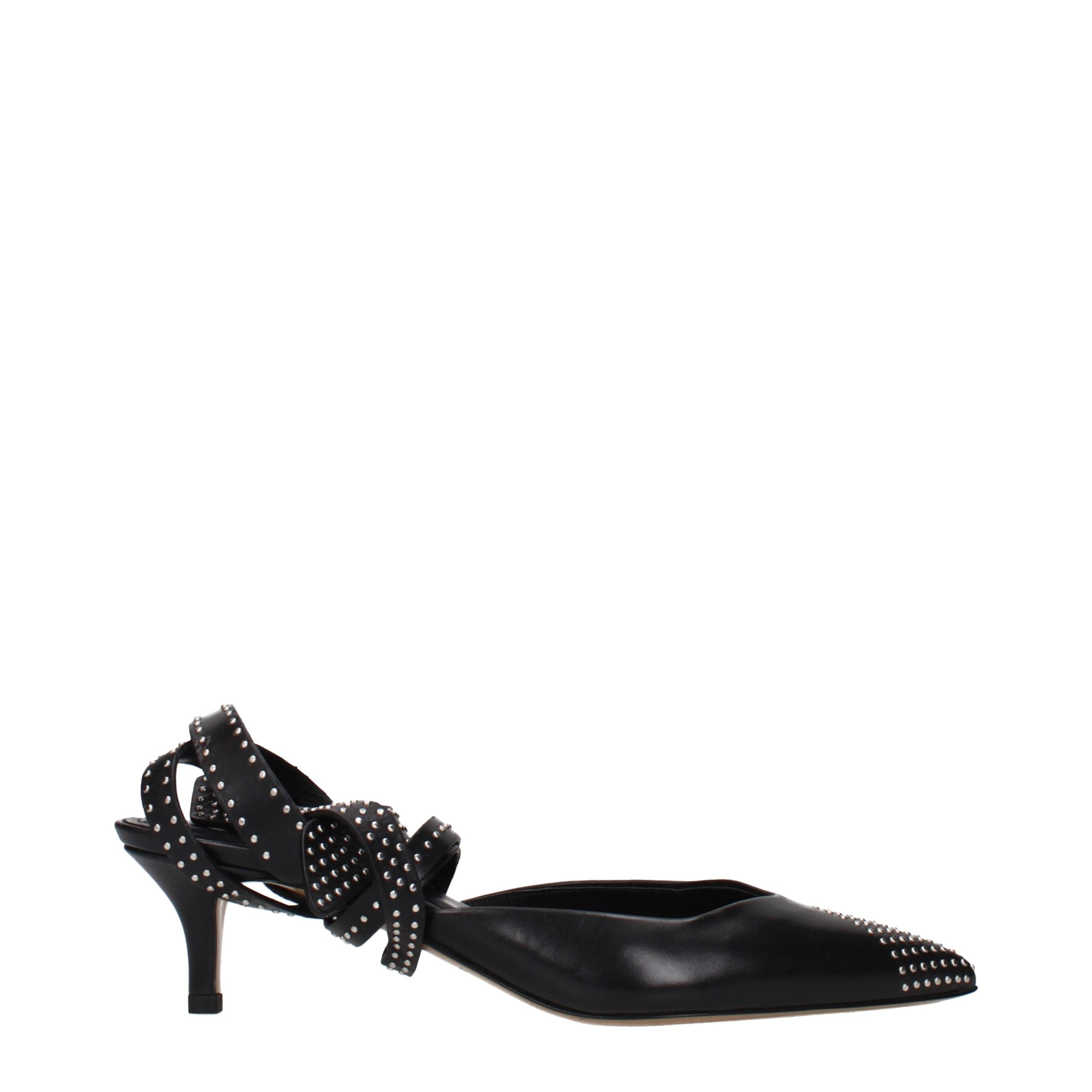 Isabel Marant Black Leather High Heel Women's Pumps
