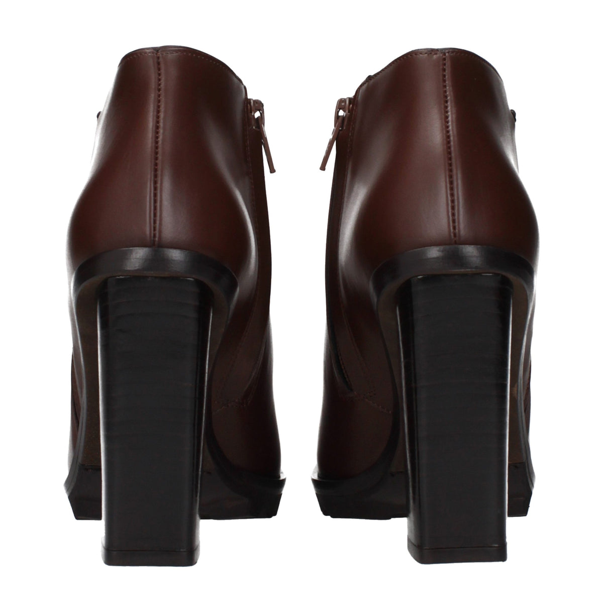 Max Mara Brown Leather Ankle Women's Boots