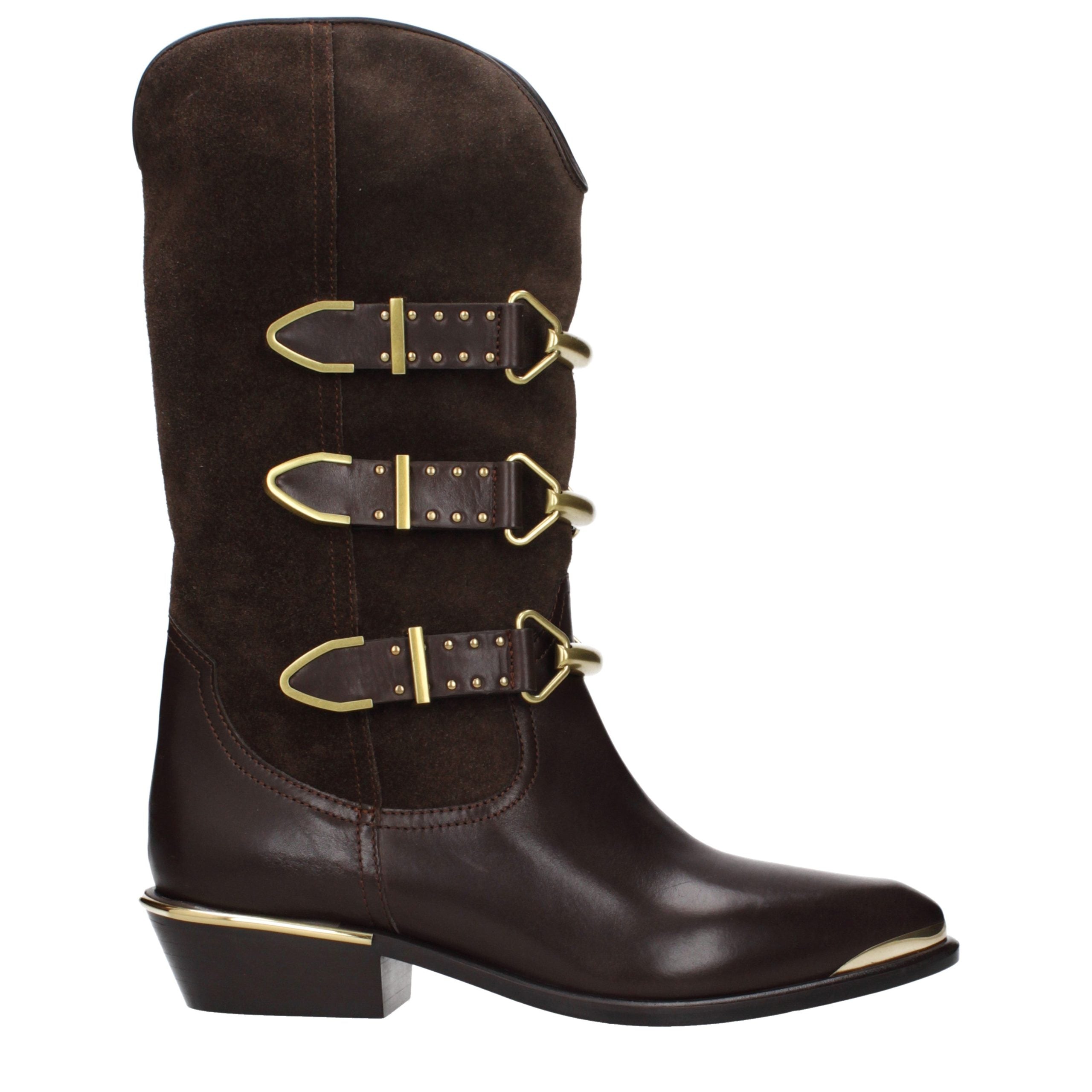 Isabel Marant Brown Leather Ankle Women's Boots