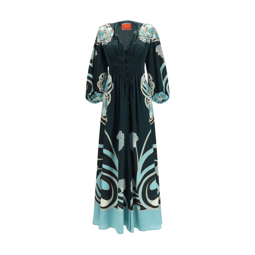 La Double J Blue Silk Casual Women's Dress