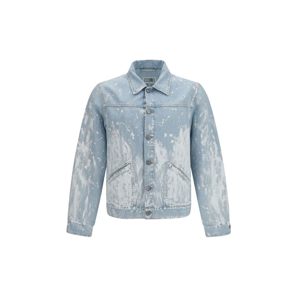 MM6 Blue Cotton Denim Men's Jacket