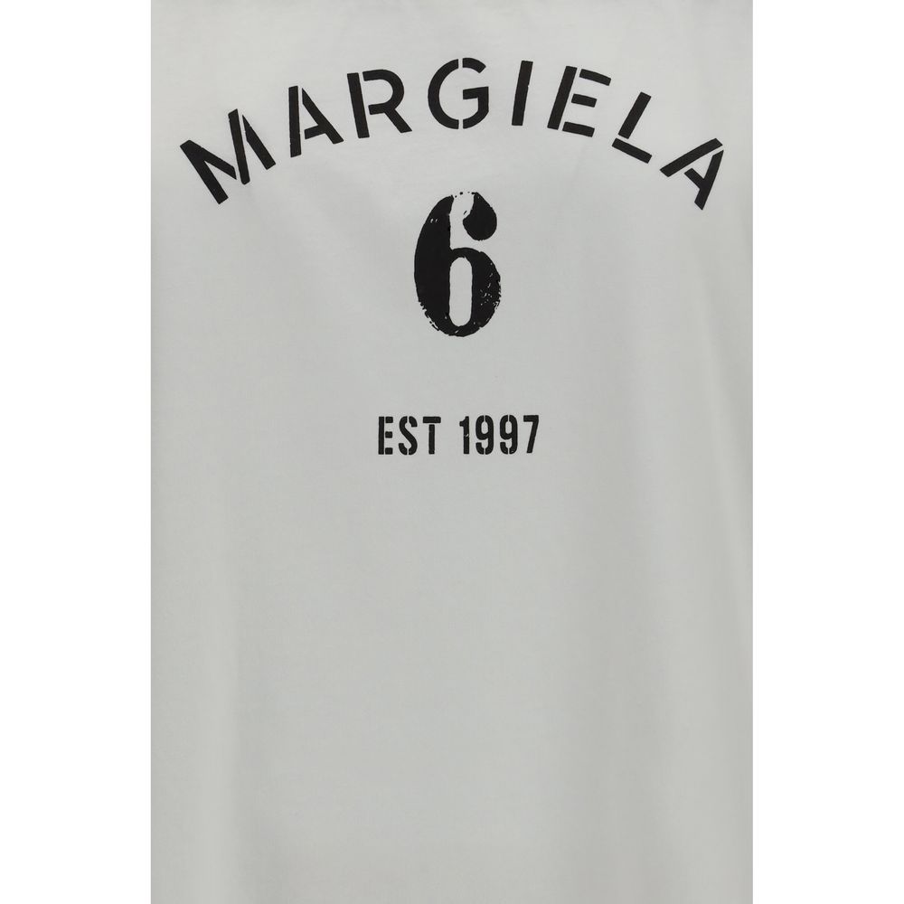 MM6 White Cotton Long Sleeve Women's T-Shirt