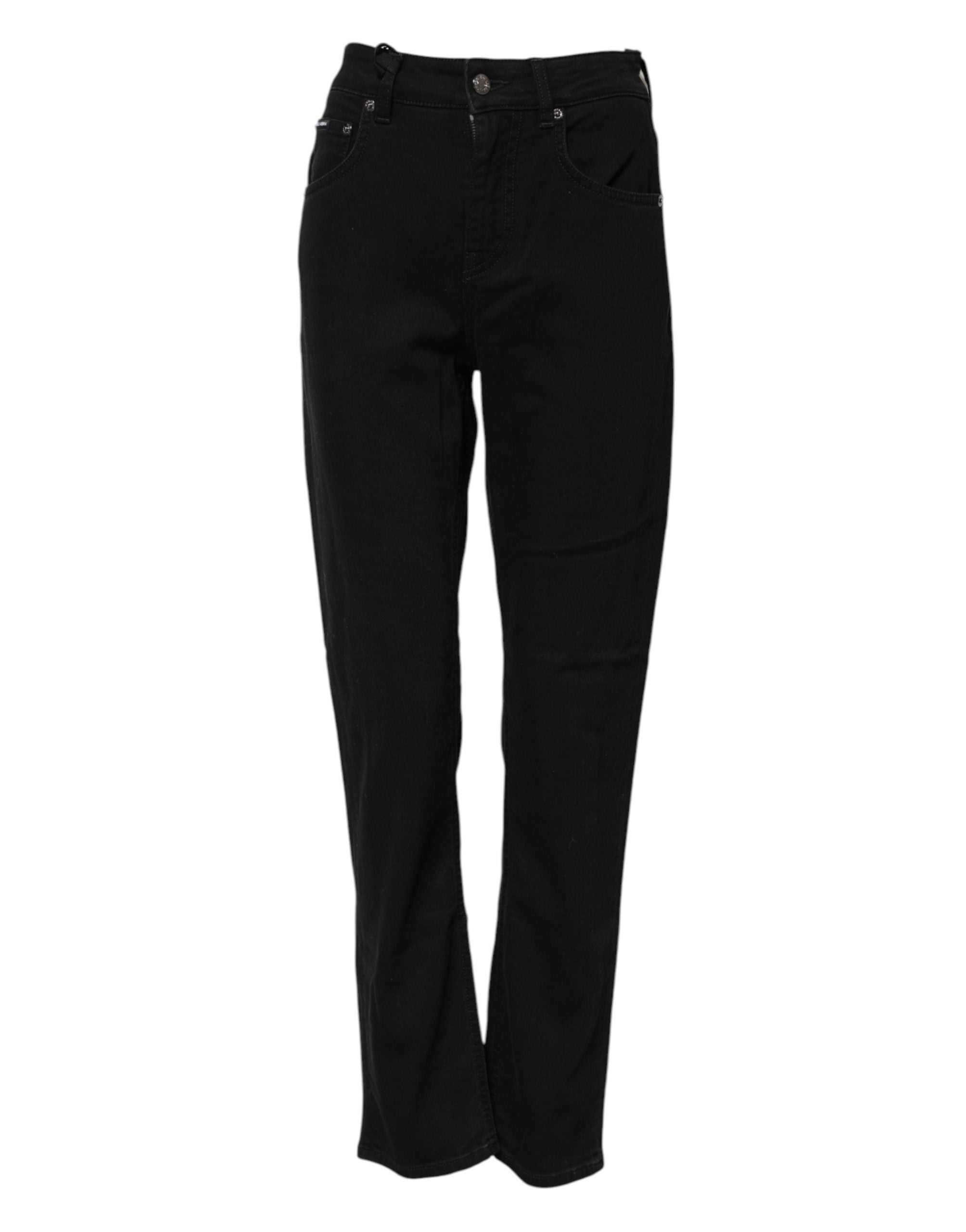 Dolce & Gabbana Black Boyfriend Cotton Stretch Denim Women's Jeans