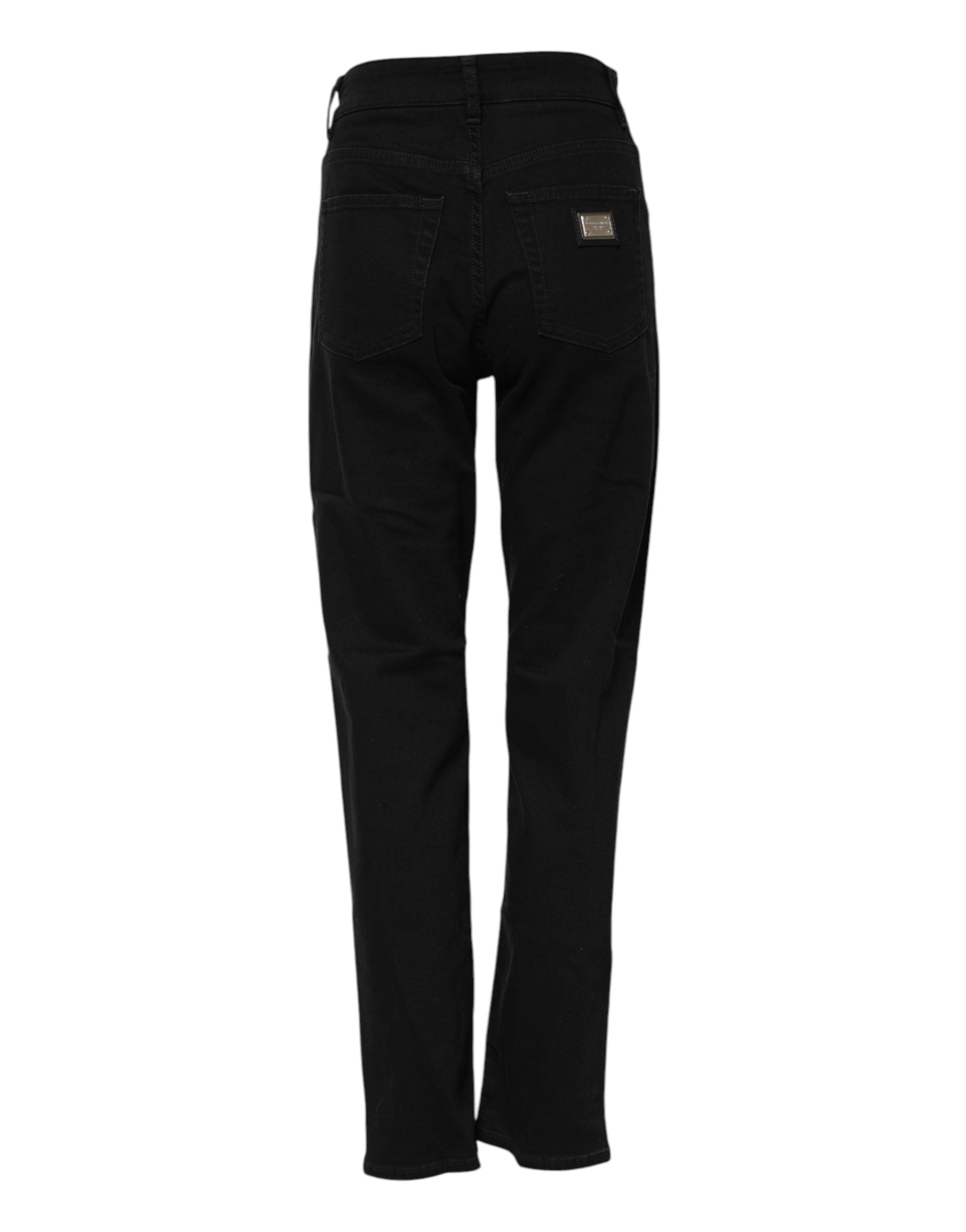 Dolce & Gabbana Black Boyfriend Cotton Stretch Denim Women's Jeans