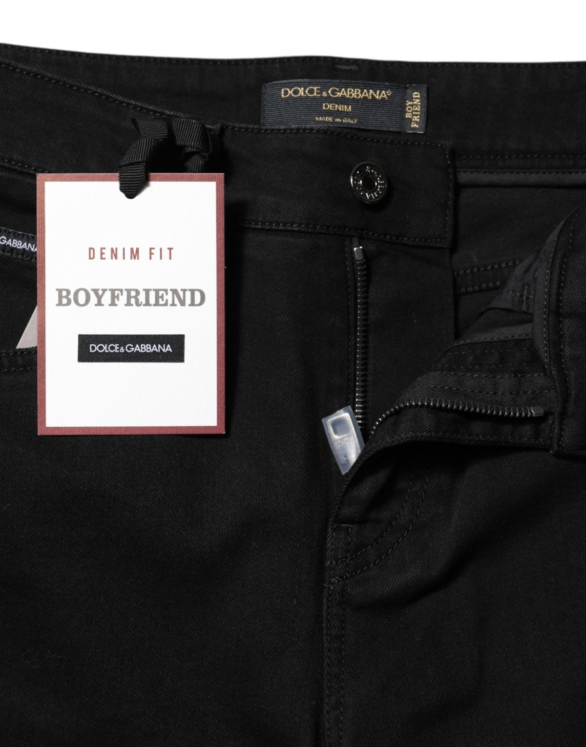 Dolce & Gabbana Black Boyfriend Cotton Stretch Denim Women's Jeans