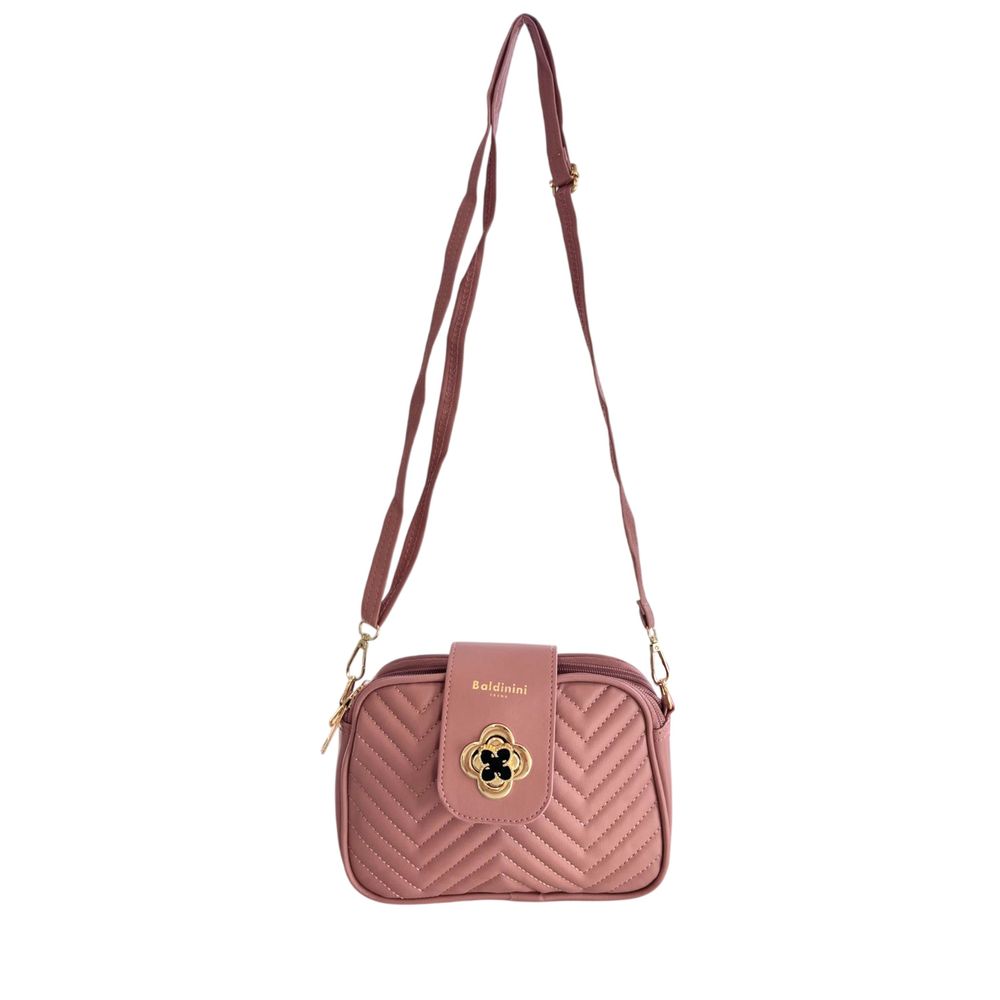Baldinini Trend Pink PU Women Crossbody Women's Bag