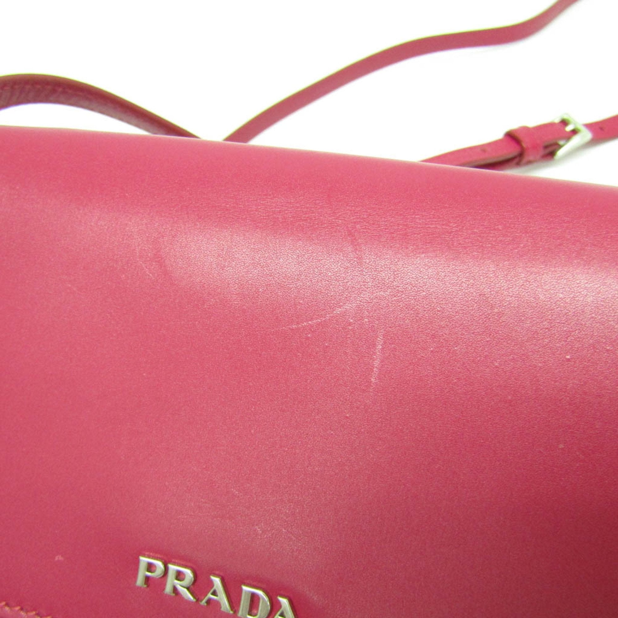 Prada Saffiano Pink Leather Shopper Bag (Pre-Owned)