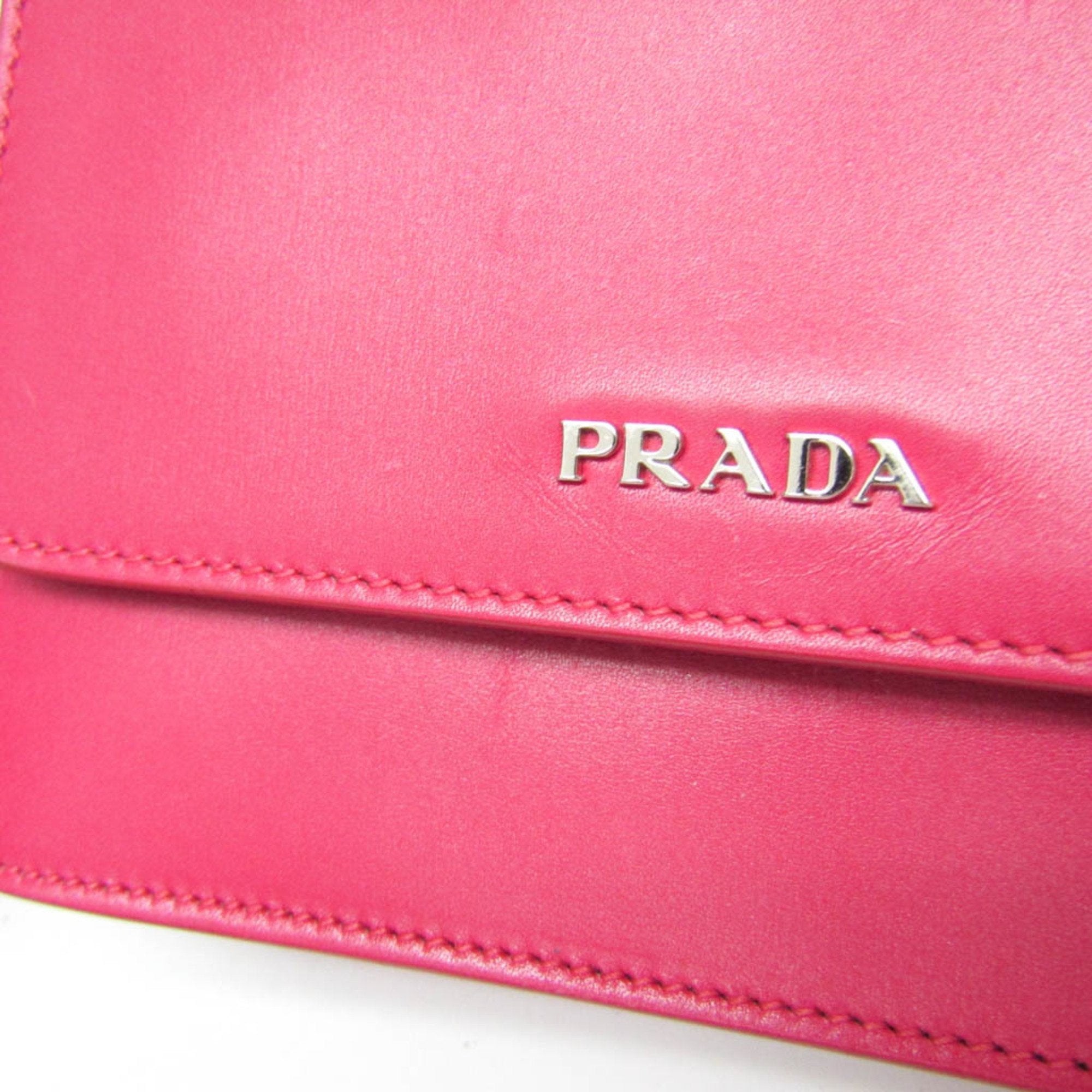 Prada Saffiano Pink Leather Shopper Bag (Pre-Owned)