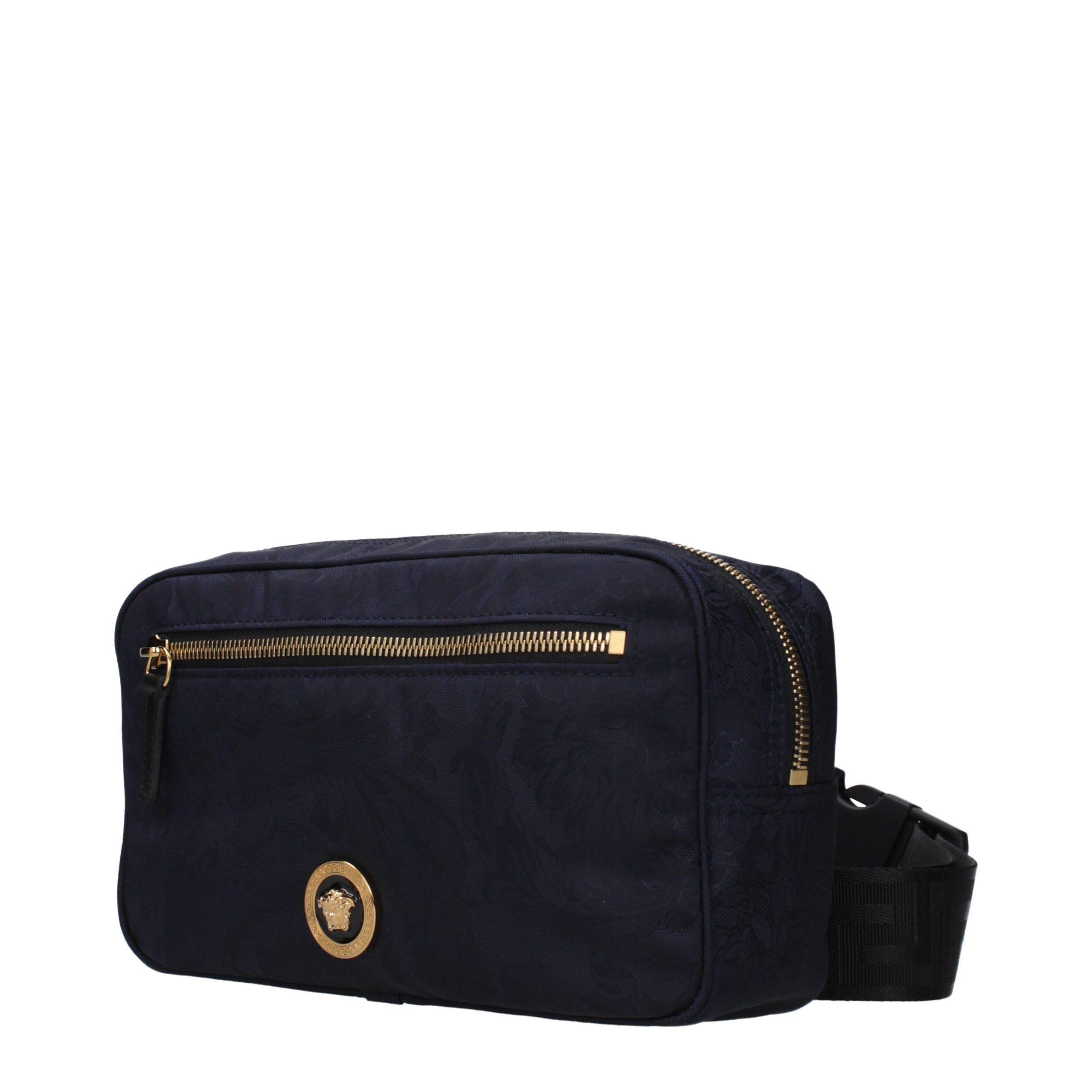 Versace Blue Fabric Men's Backpack