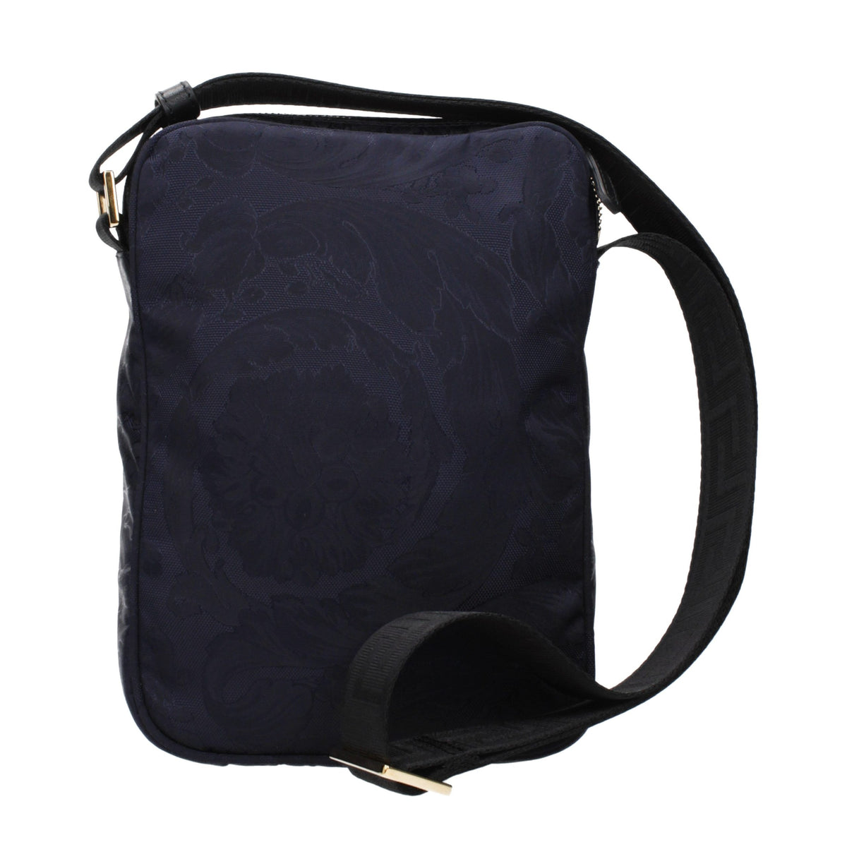 Versace Blue Fabric Crossbody Men's Bag