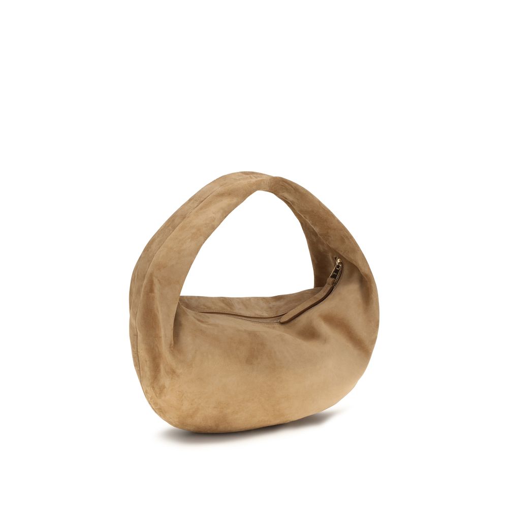 Khaite Beige Calf Leather Bos Taurus Shoulder Women's Bag