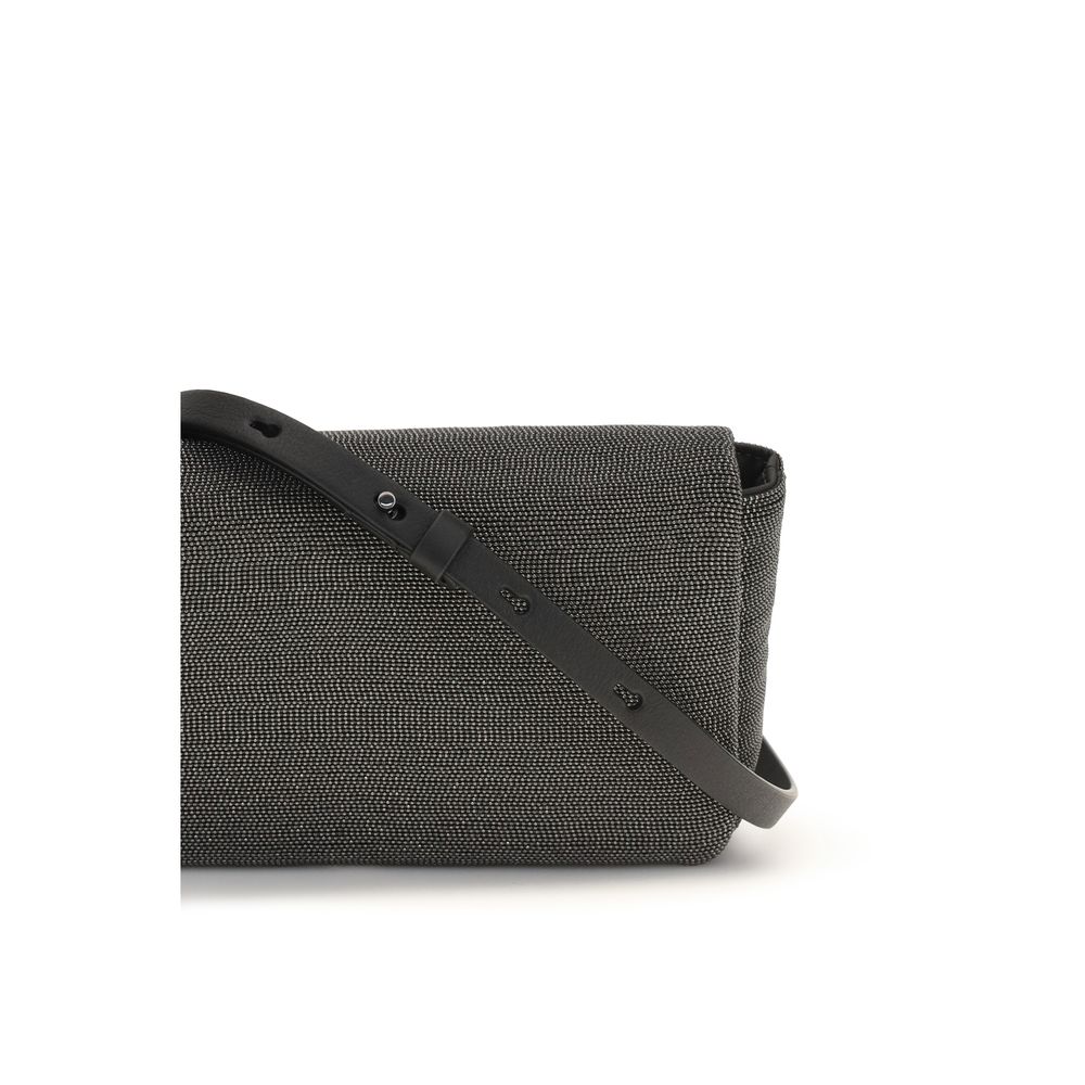 Brunello Cucinelli Black Leather Shoulder Women's Bag
