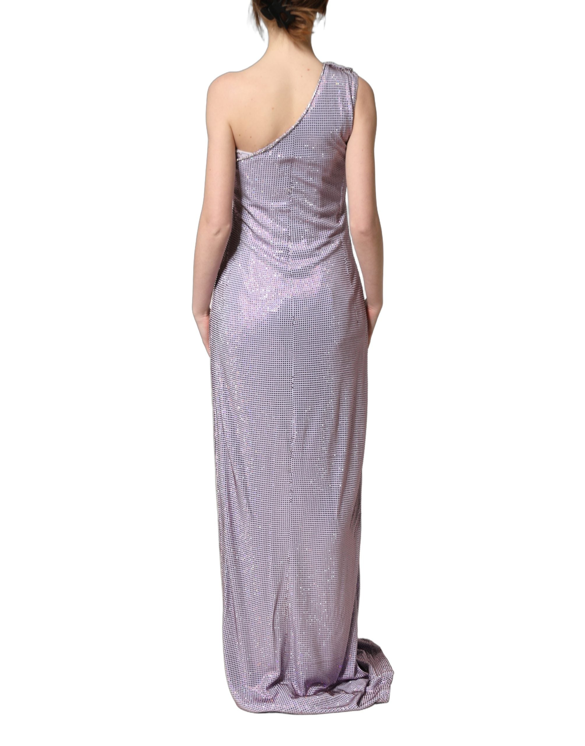 Dolce & Gabbana Purple Crystal OneShoulder EveningGown Women's Dress