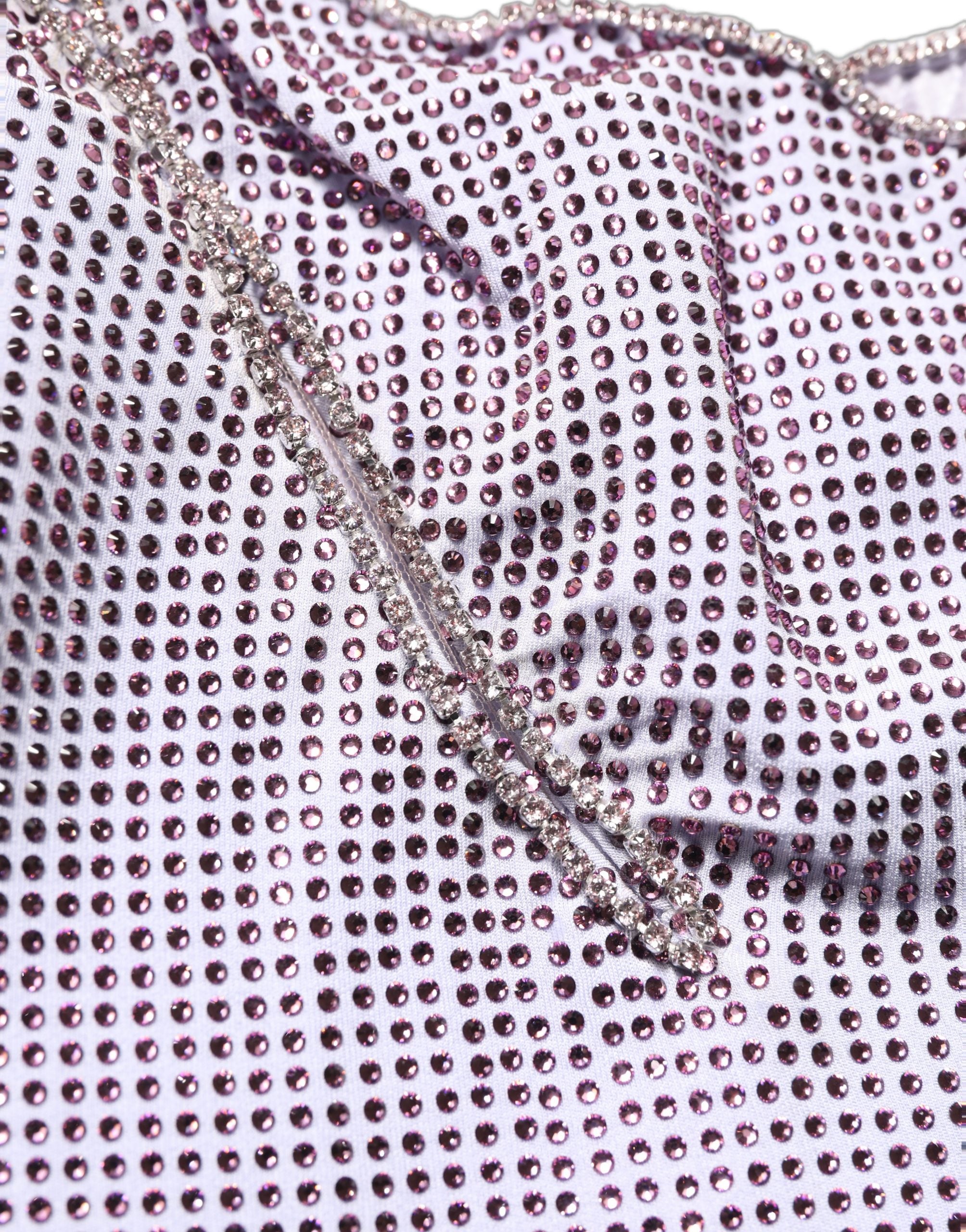 Dolce & Gabbana Purple Crystal OneShoulder EveningGown Women's Dress
