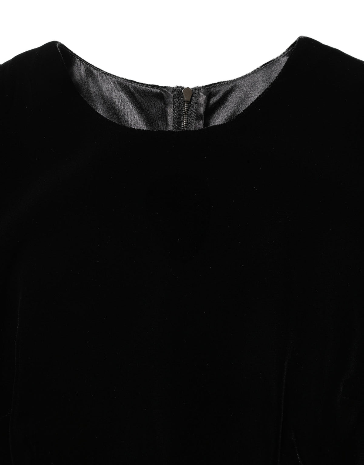 Dolce & Gabbana Black Viscose Velvet Floor Length Gown Women's Dress (Pre-Owned)