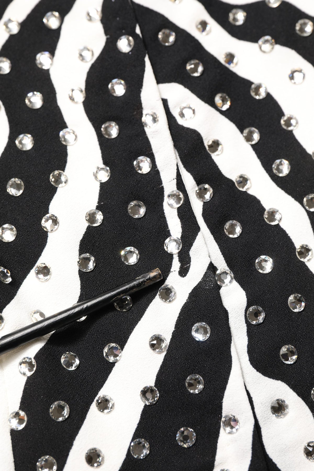Dolce & Gabbana Black White Zebra Crystal Embellished Women's Dress (Pre-Owned)