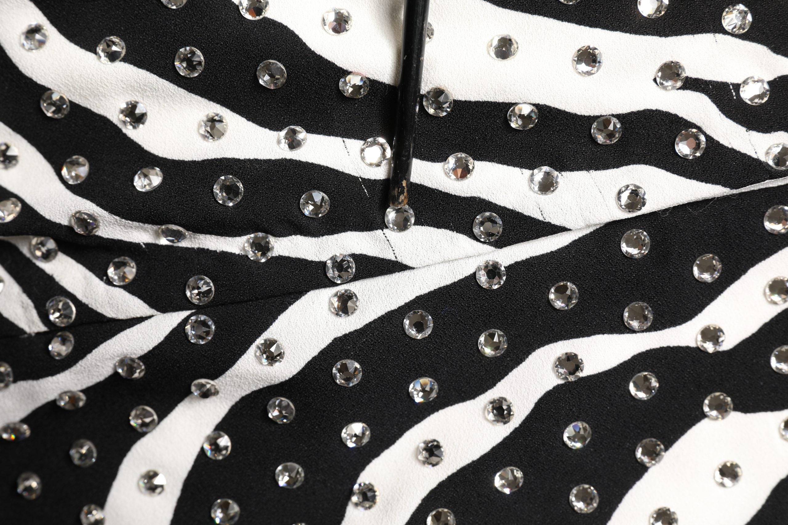 Dolce & Gabbana Black White Zebra Crystal Embellished Women's Dress (Pre-Owned)