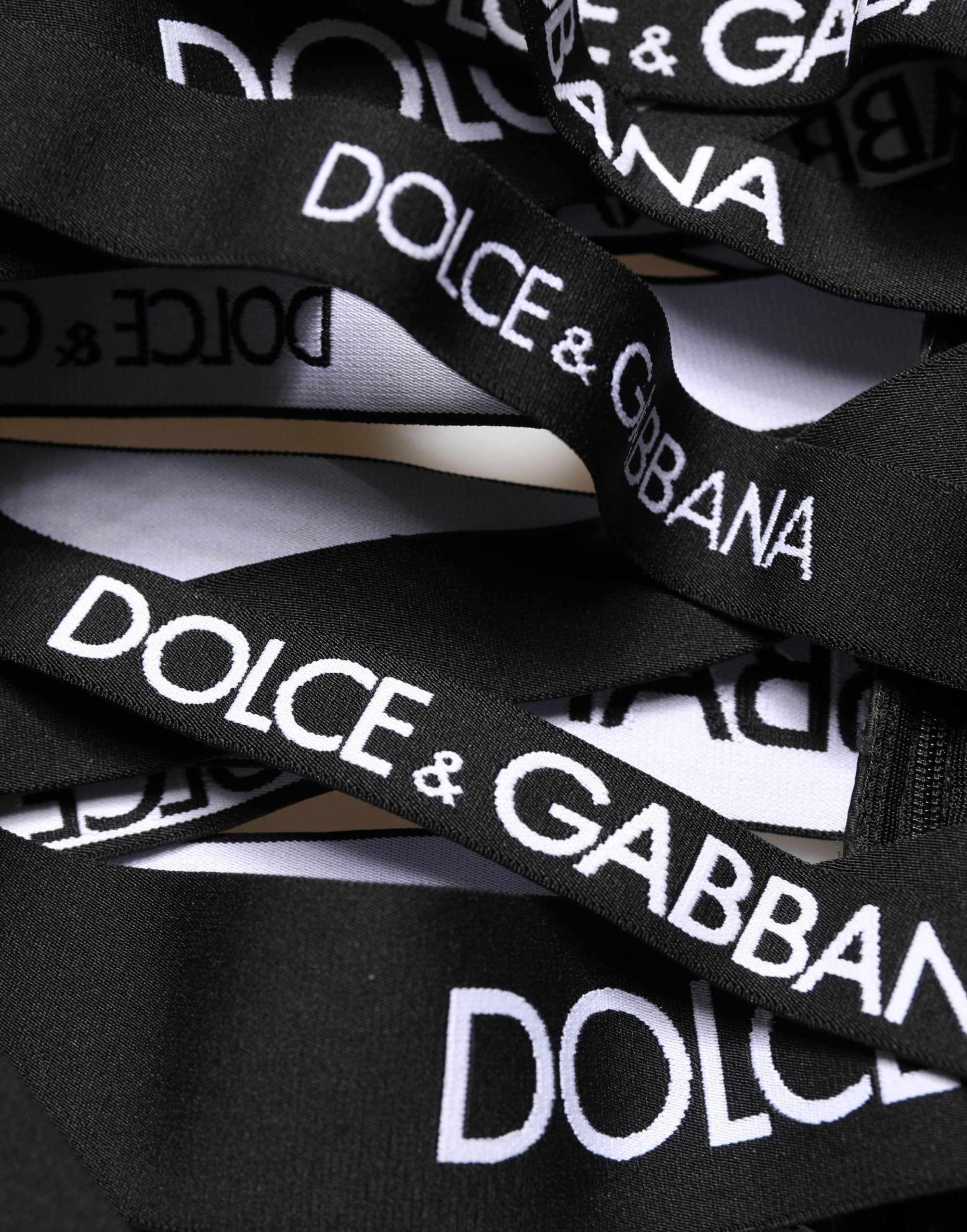 Dolce & Gabbana Black Logo Tape Cut Out Skinny High Waist Women's Pants