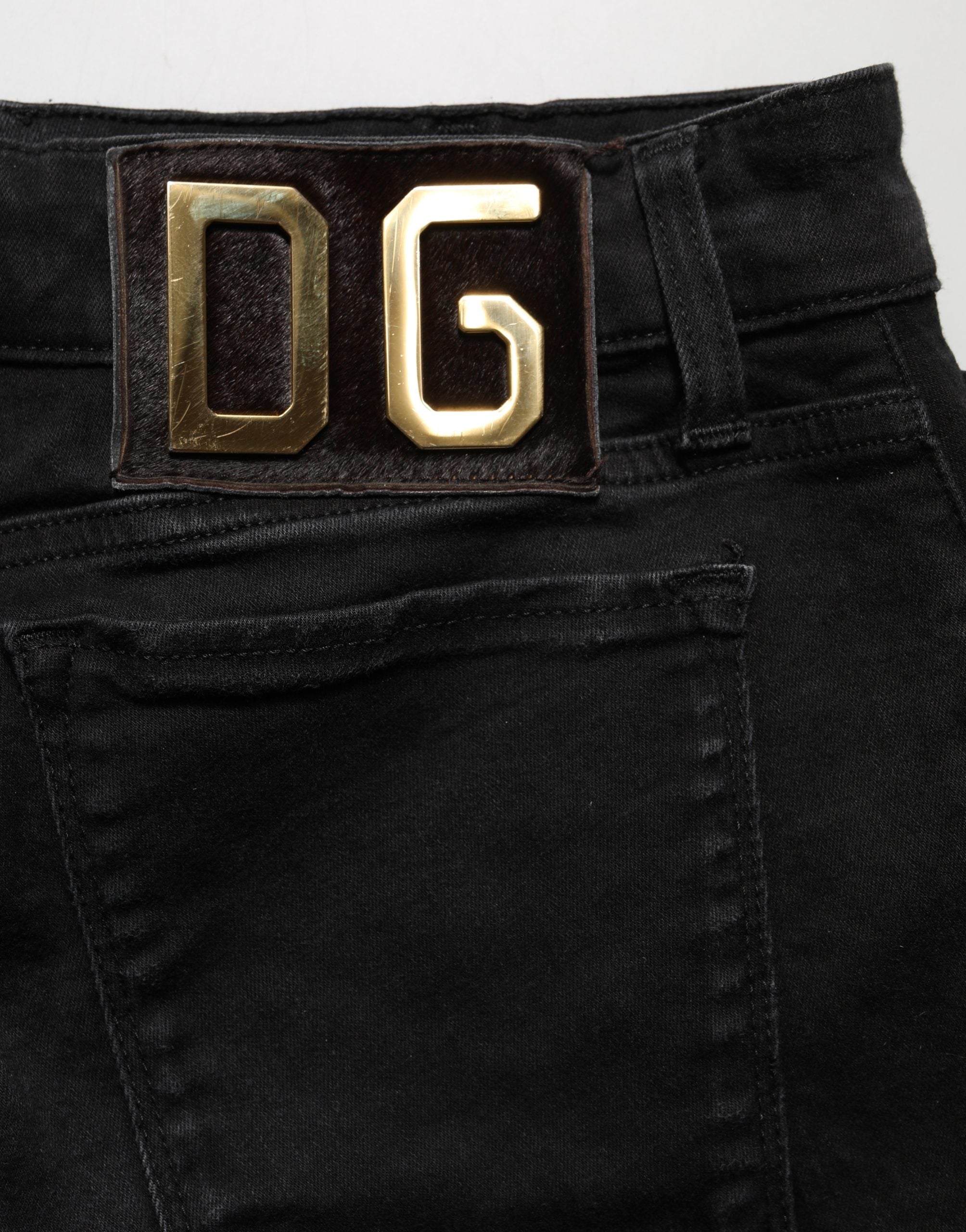 Dolce & Gabbana Black Skinny Cotton Low Waist Denim Women's Jeans (Pre-Owned)