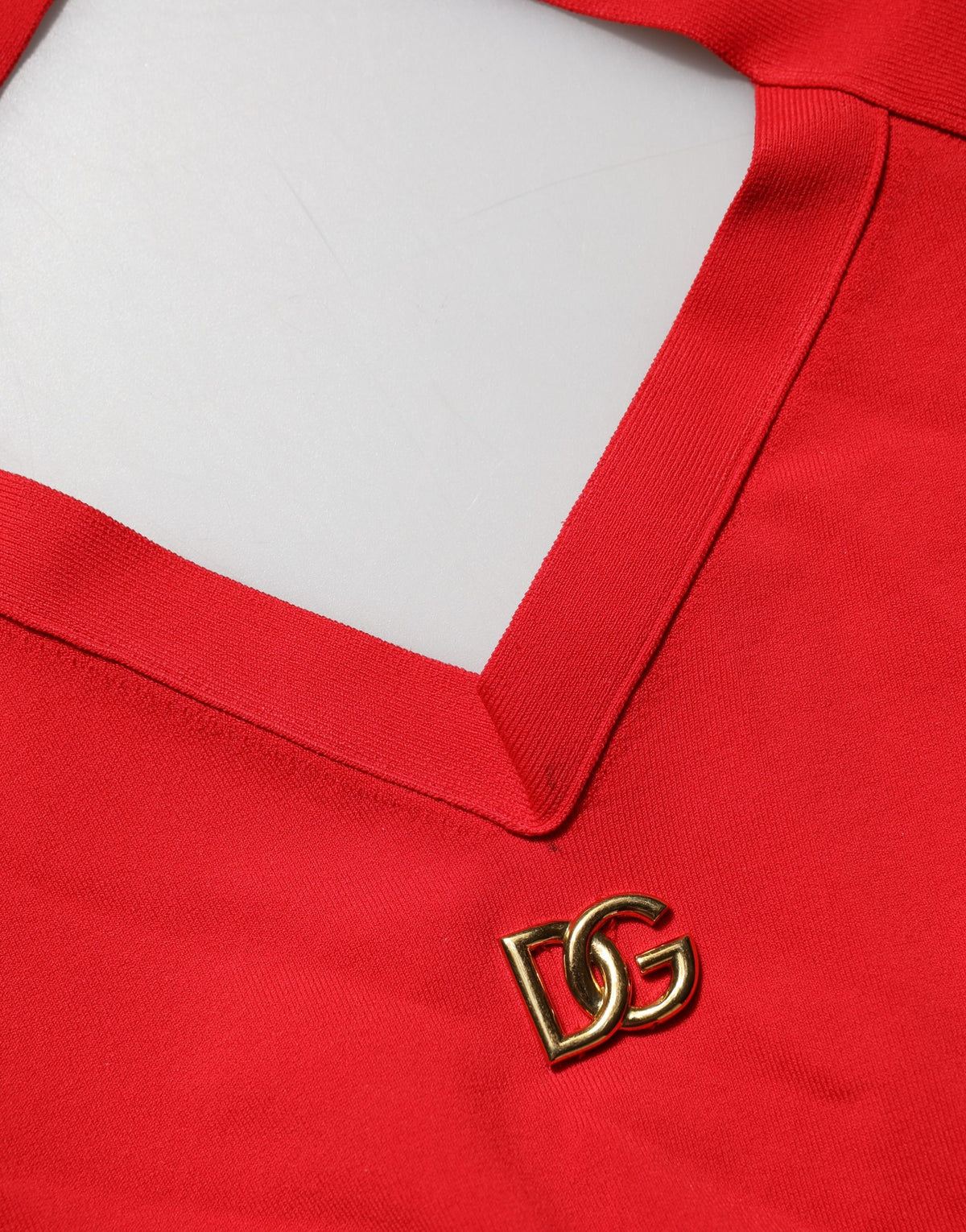 Dolce & Gabbana Red Viscose Sleeveless Halter Crop Tank Women's Top (Pre-Owned)