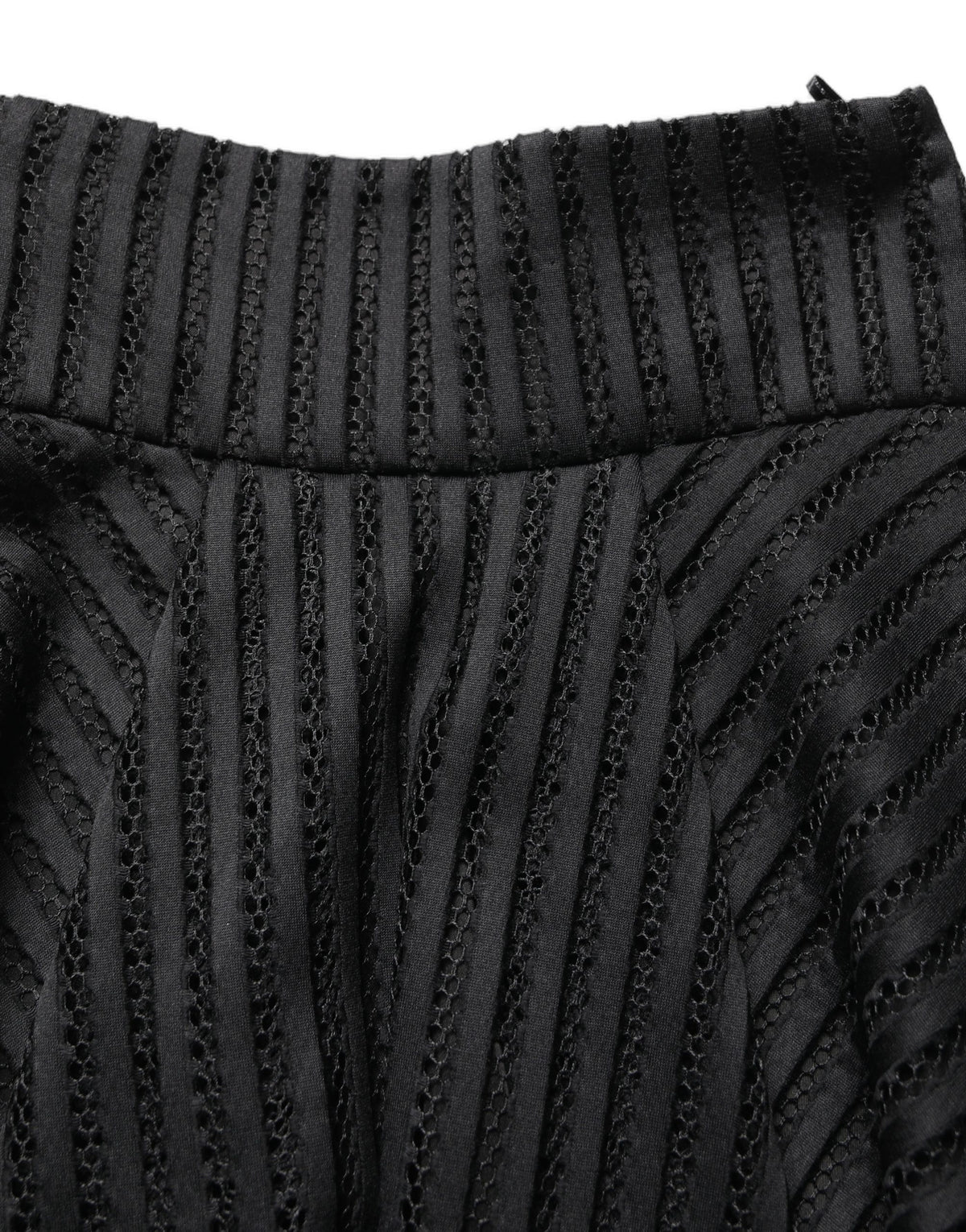 PINKO Cotton Striped Flared Silhouette Aline Midi Women's Black