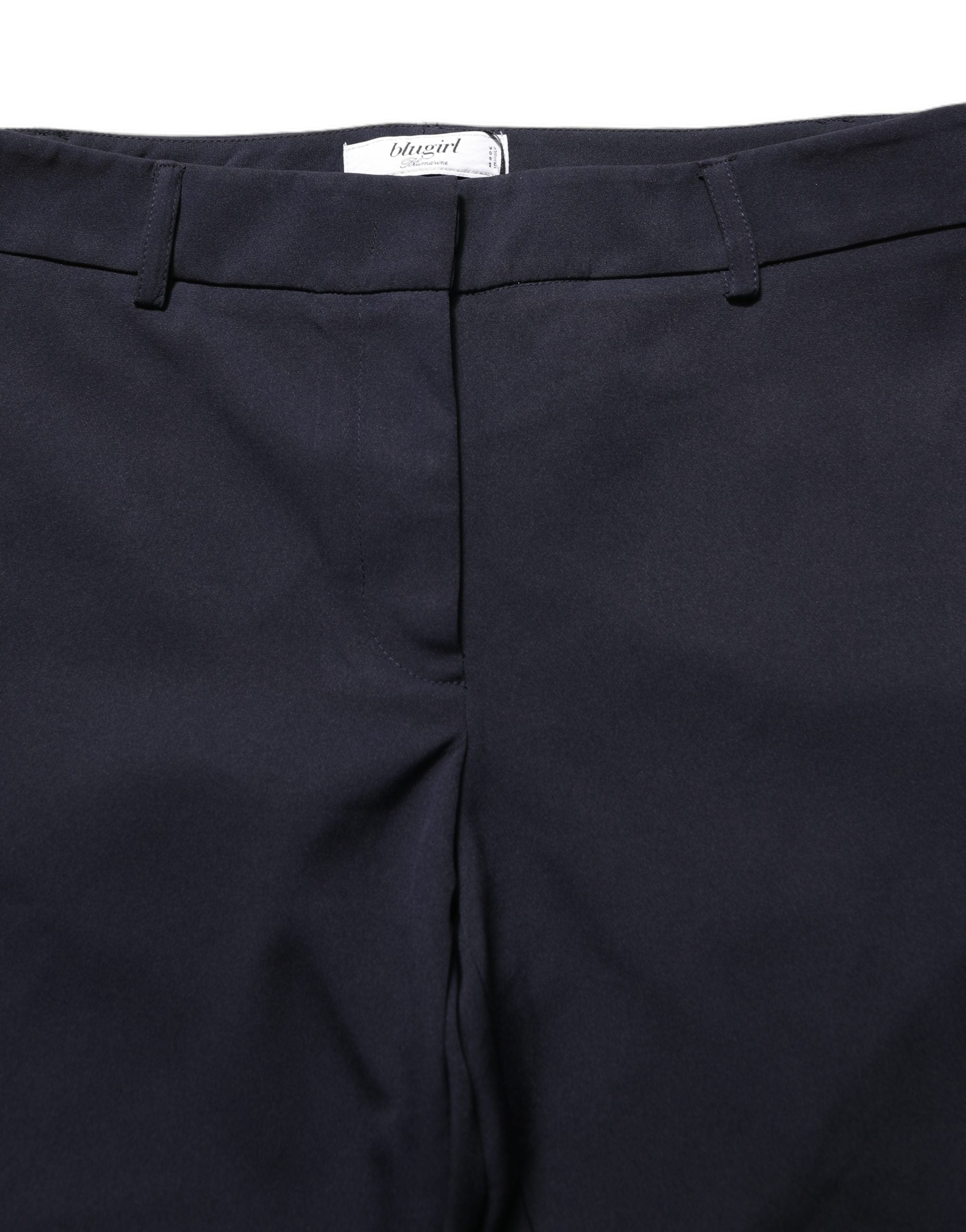 Blugirl Dark Blue High Waist Straight Dress Formal Trouser Women's Pants