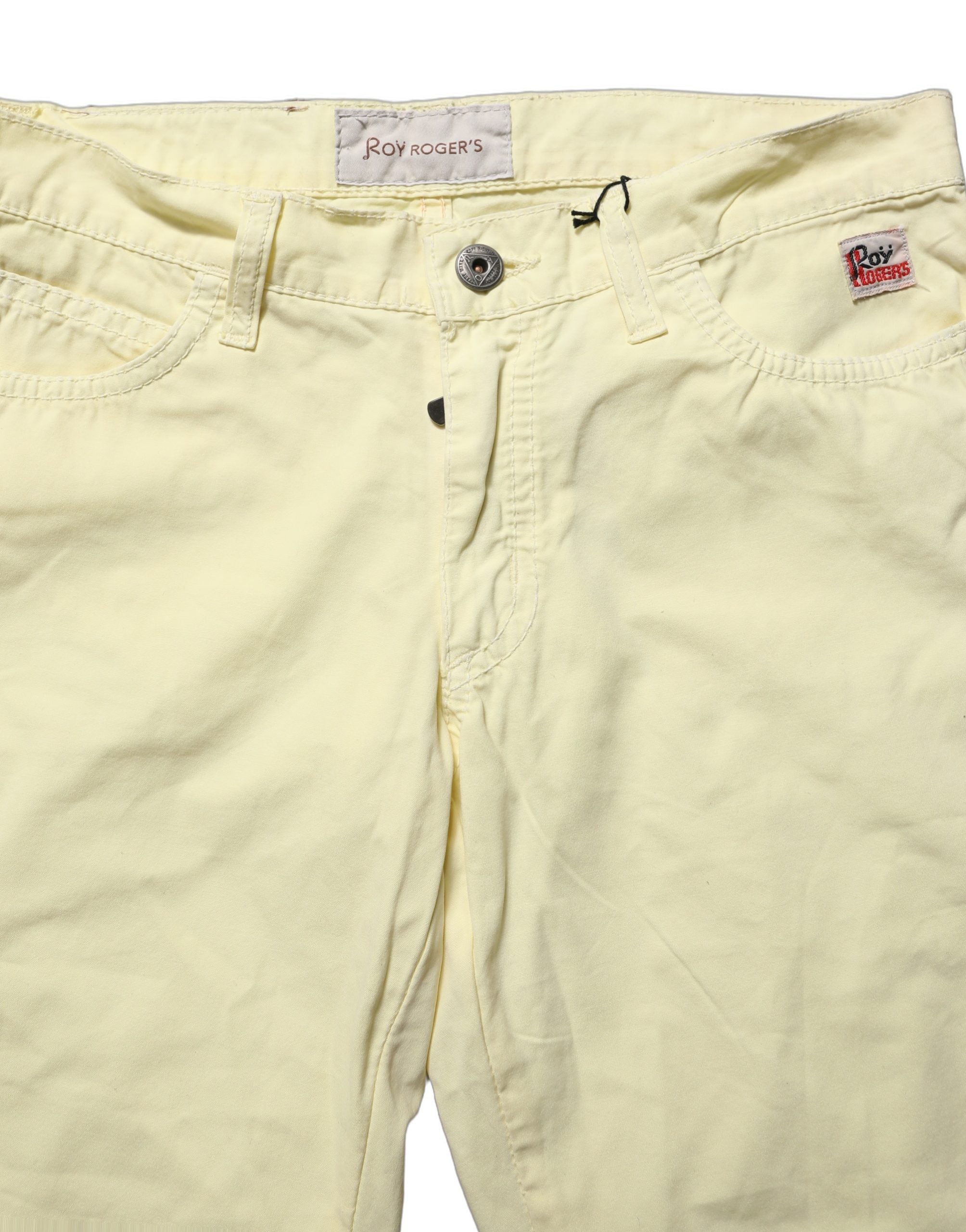 Roy Roger's Yellow Cotton Straight Casual Denim Trouser Women's Jeans (Pre-Owned)