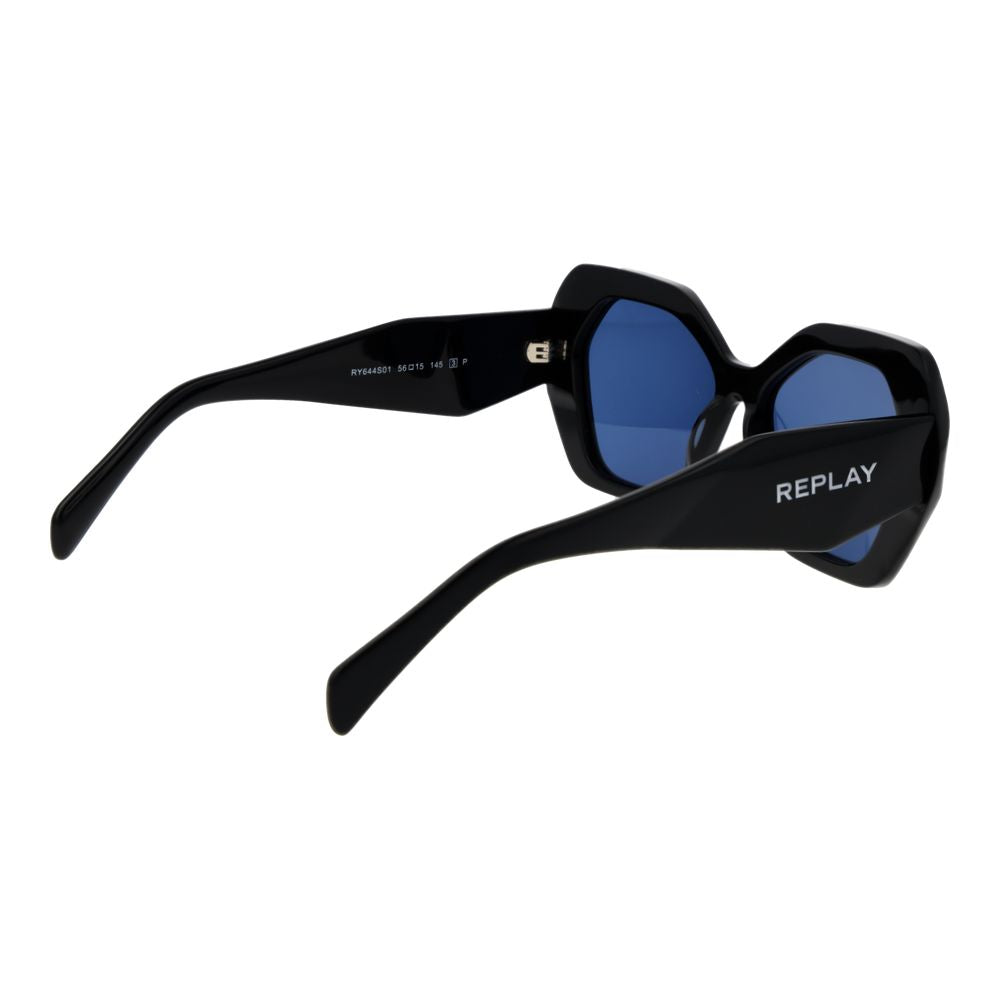 Replay Black Acetate Women's Sunglasses