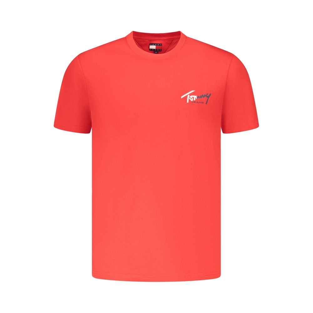 Tommy Hilfiger Red Cotton Mens Men's T-Shirt
