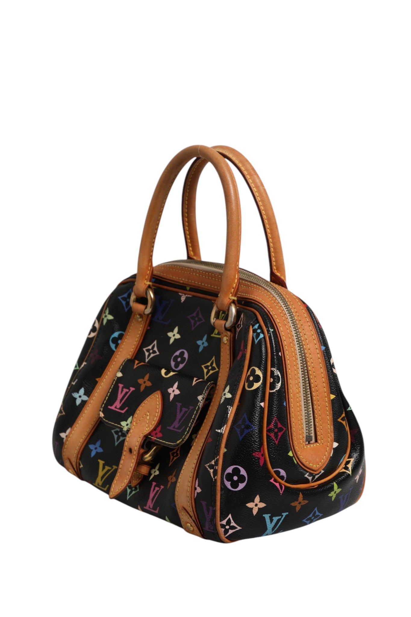 Louis Vuitton Black Monogram Multicolor Canvas Priscilla Women's Handbag (Pre-Owned)