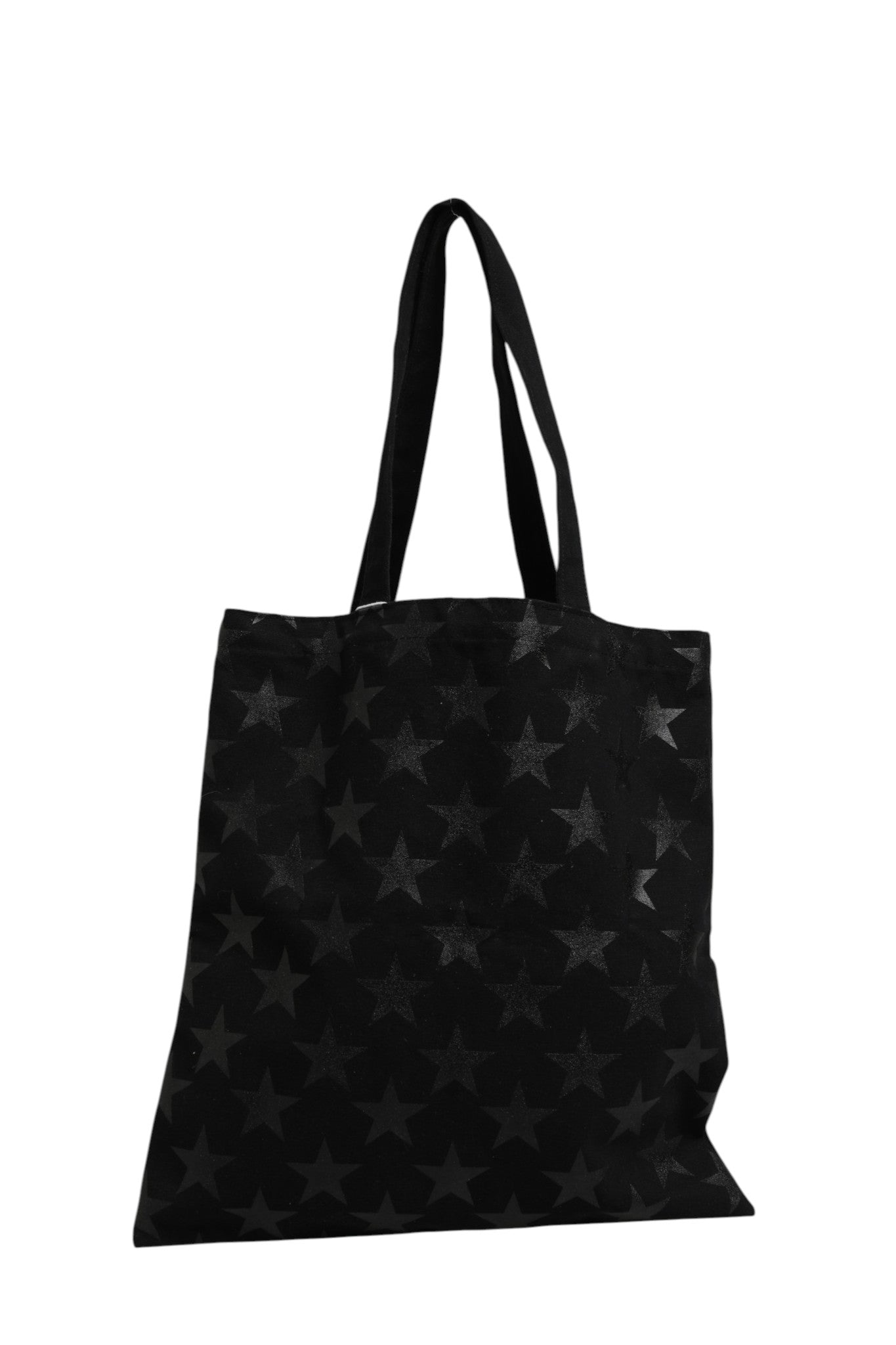 Saint Laurent Rive Droite Black Tote Women's With Star Print Tote Women's bag (Pre-Owned)