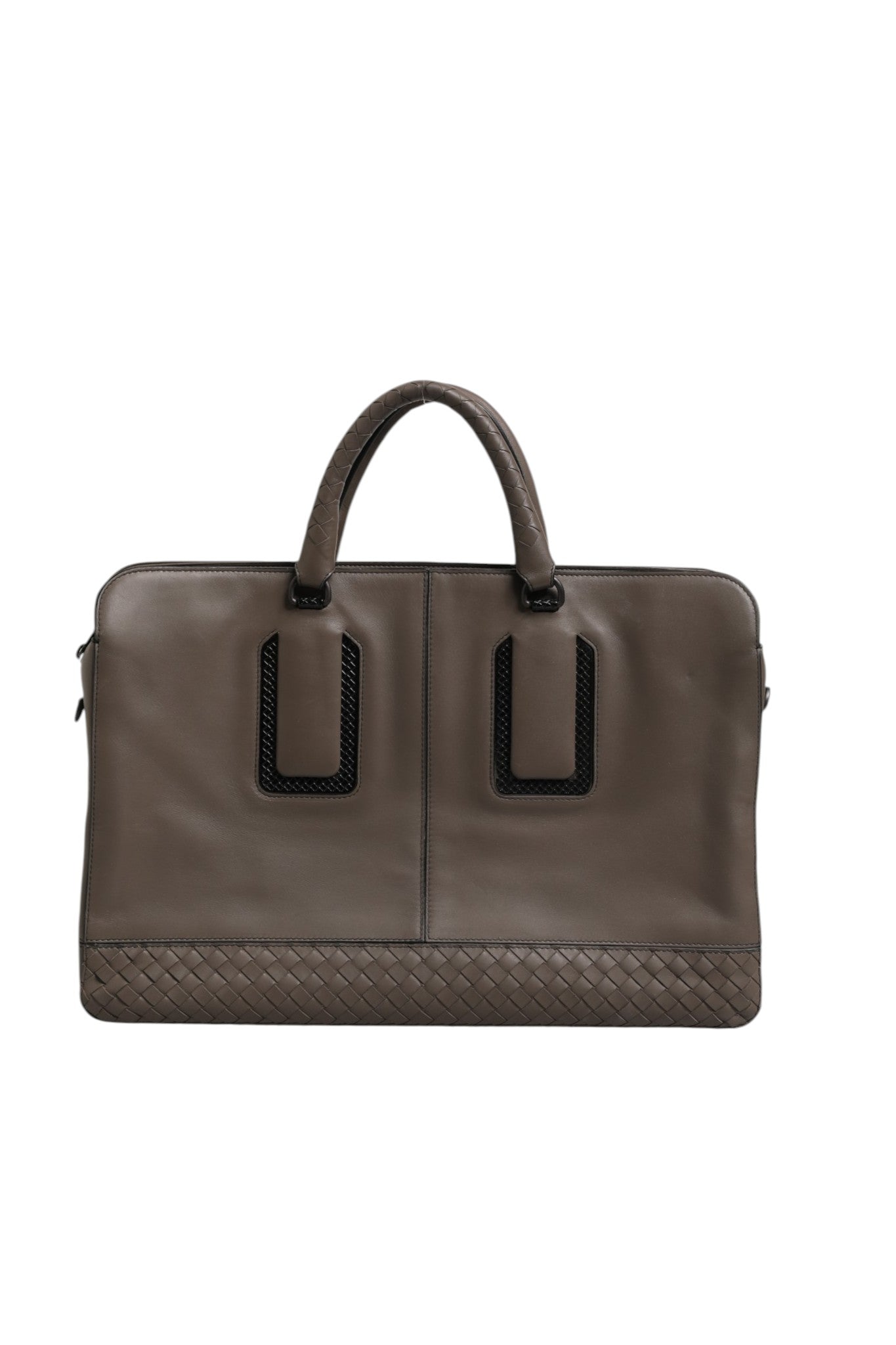 Bottega Veneta Getaway Intrecciato Leather Women's Briefcase (Pre-Owned)