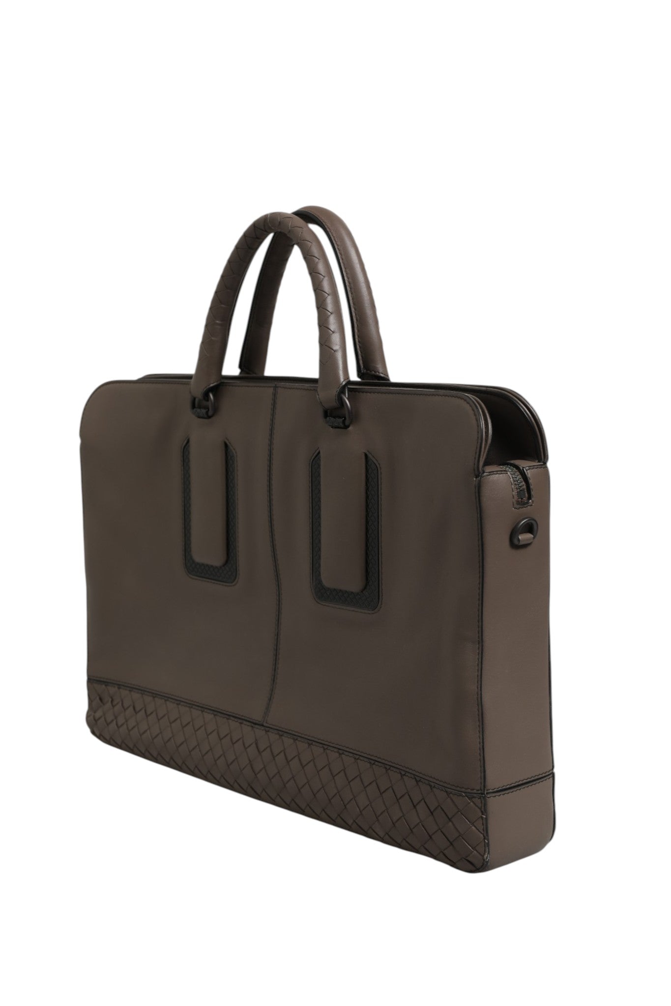 Bottega Veneta Getaway Intrecciato Leather Women's Briefcase (Pre-Owned)