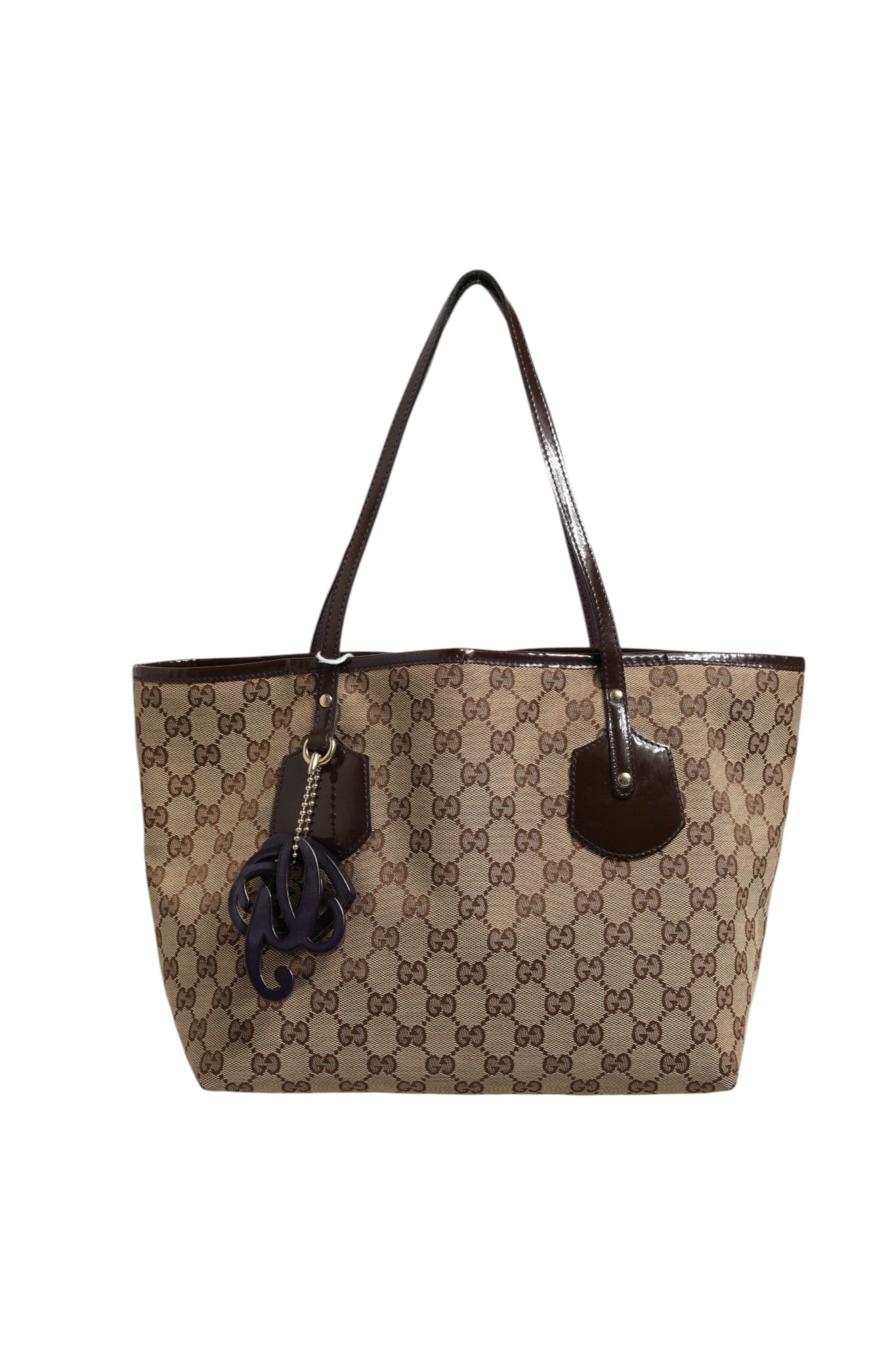 Gucci Beige Canvas Medium Jolie Charm Tote Women's Bag (Pre-Owned)