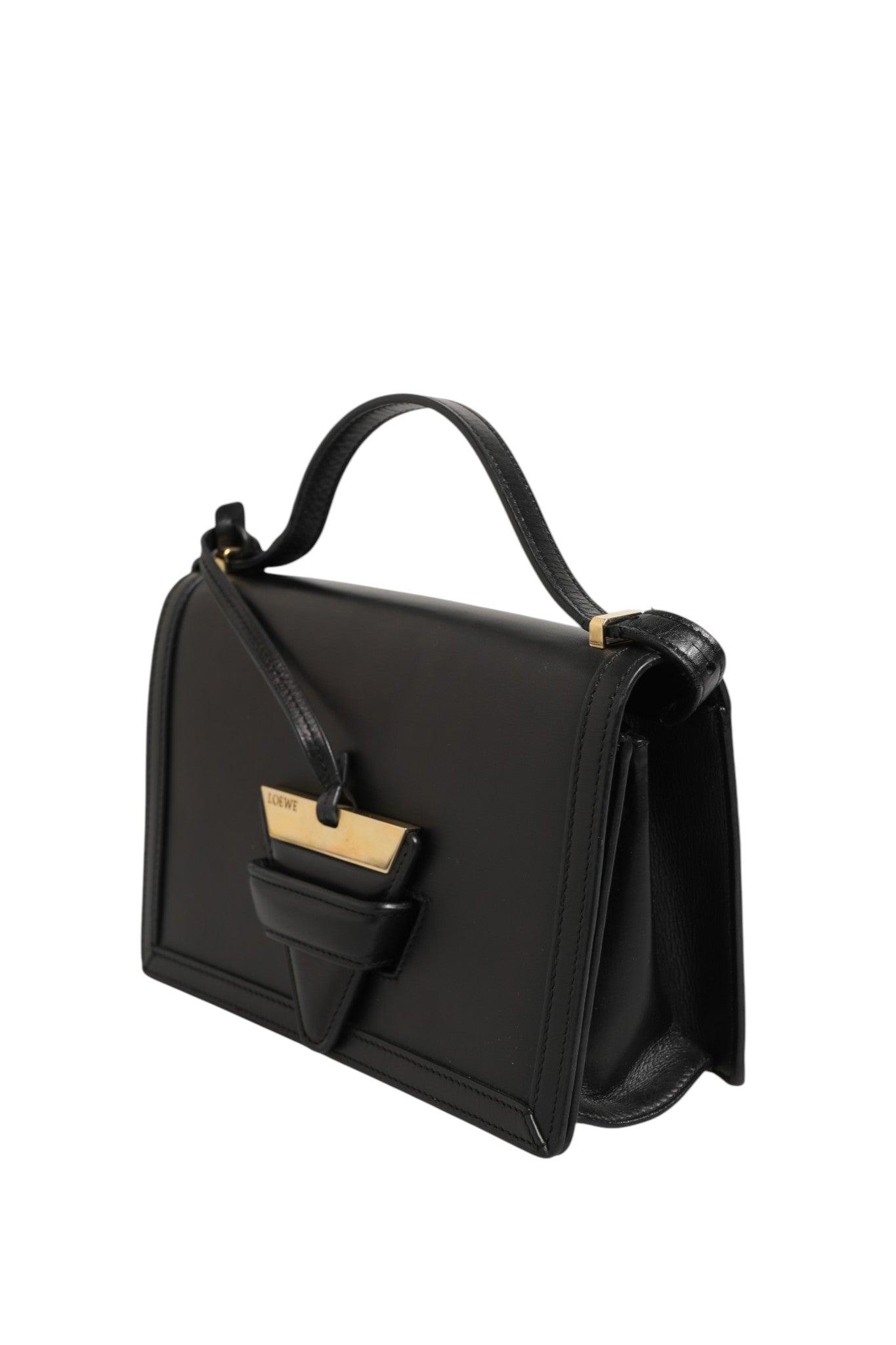 Loewe Barcelona Medium Leather Shoulder Women's Bag (Pre-Owned)