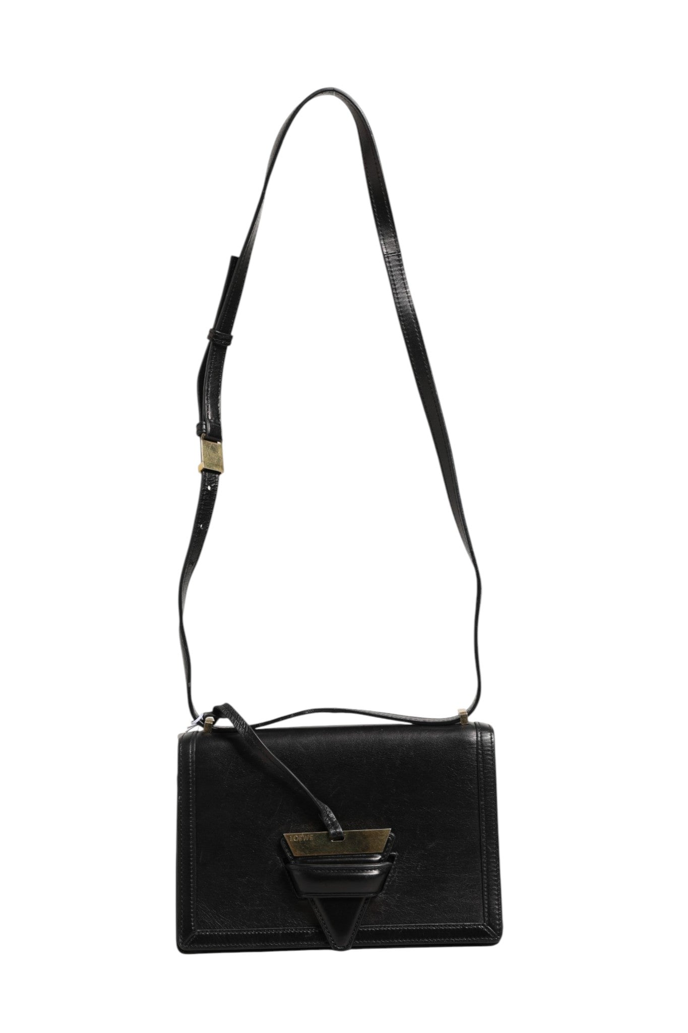 Loewe Barcelona Medium Leather Shoulder Women's Bag (Pre-Owned)