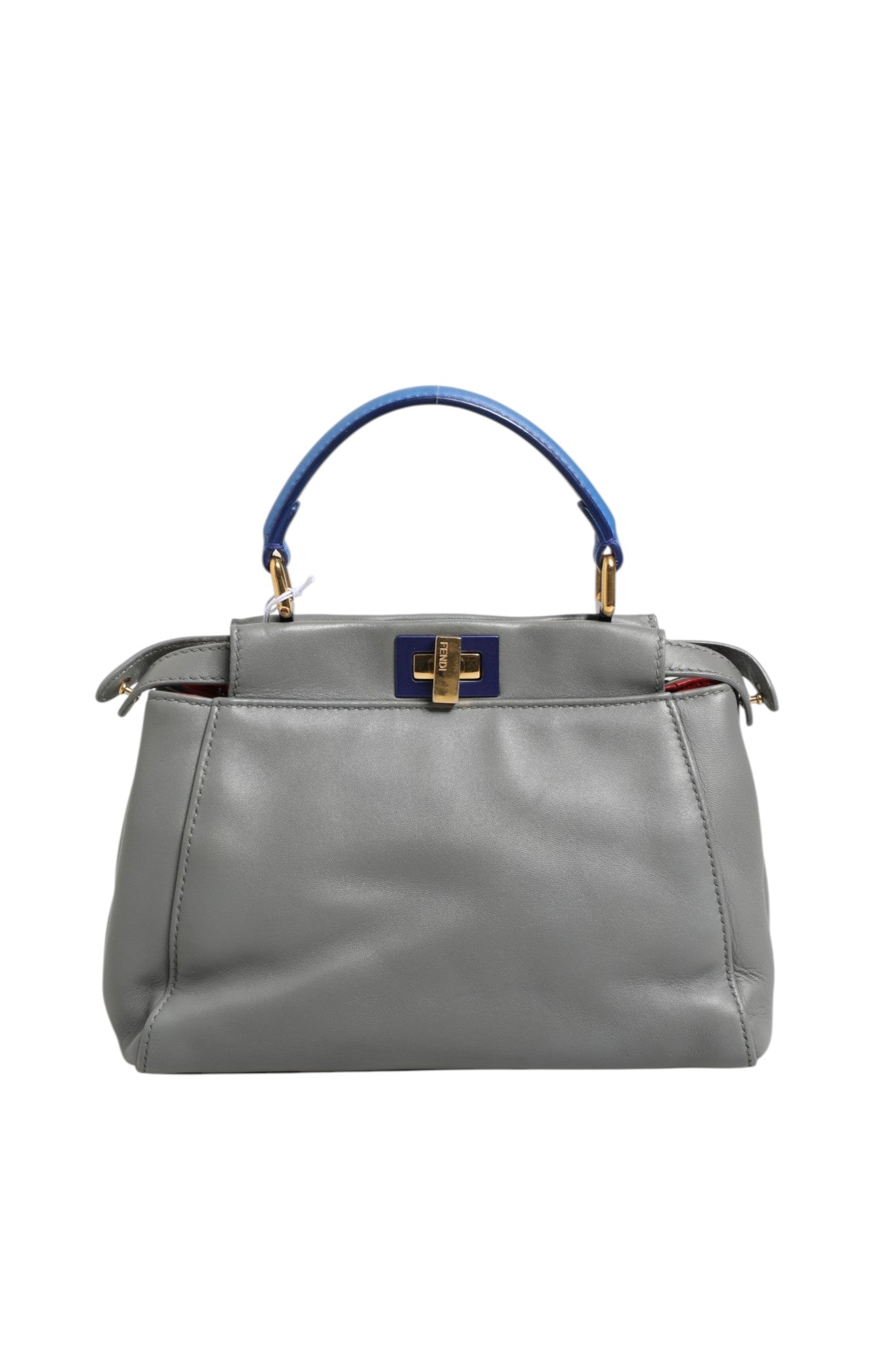 Fendi Mini Peekaboo Blue Women's Grey (Pre-Owned)
