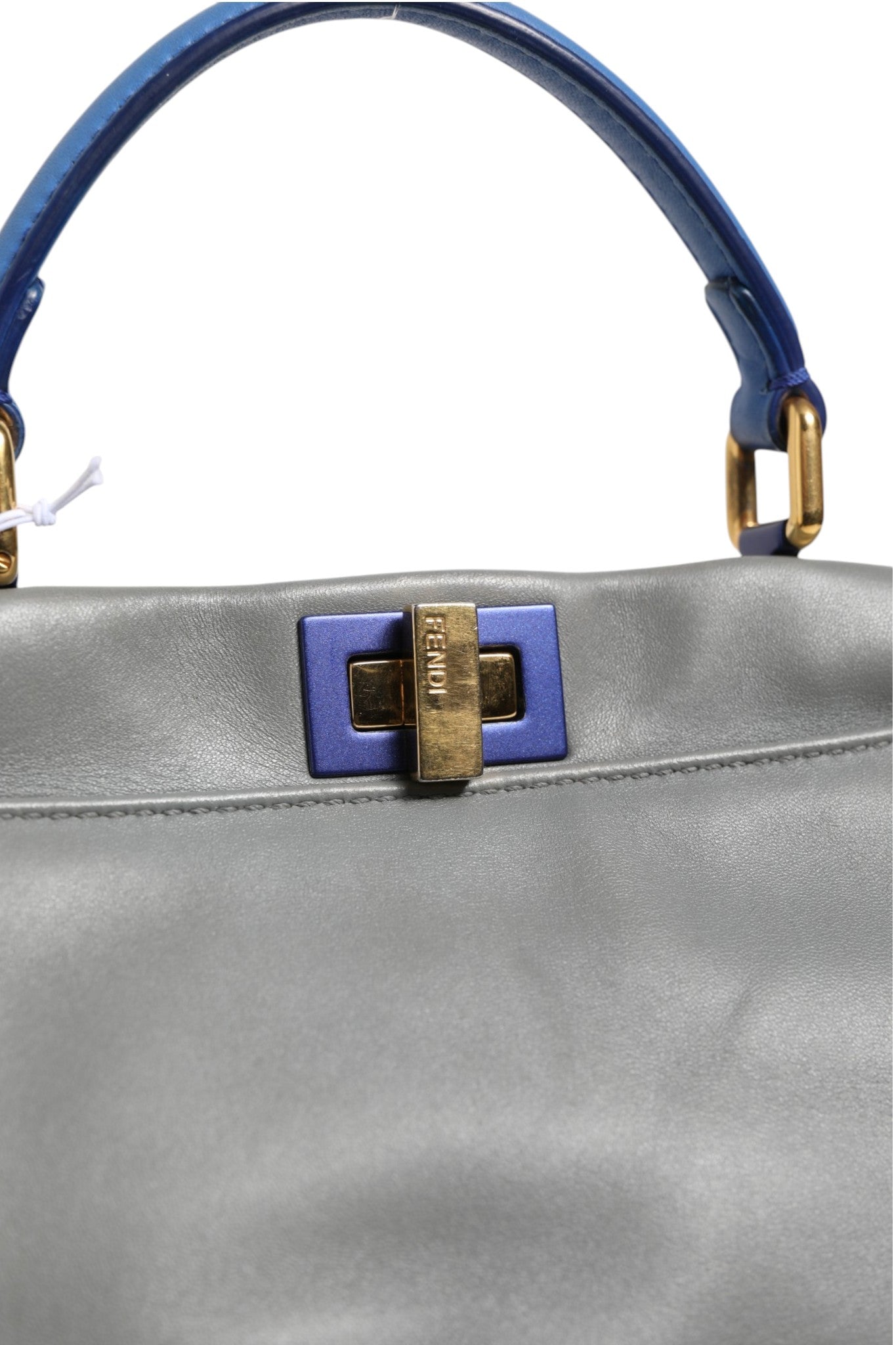 Fendi Mini Peekaboo Blue Women's Grey (Pre-Owned)