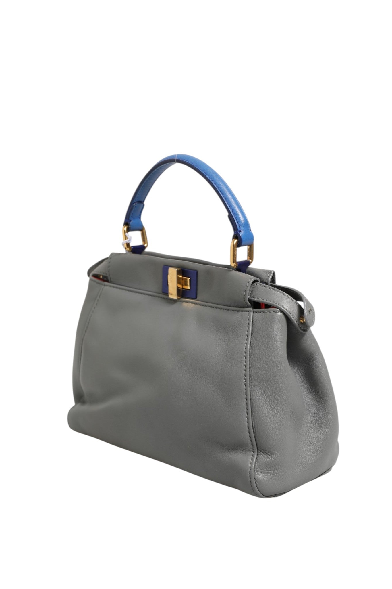 Fendi Mini Peekaboo Blue Women's Grey (Pre-Owned)