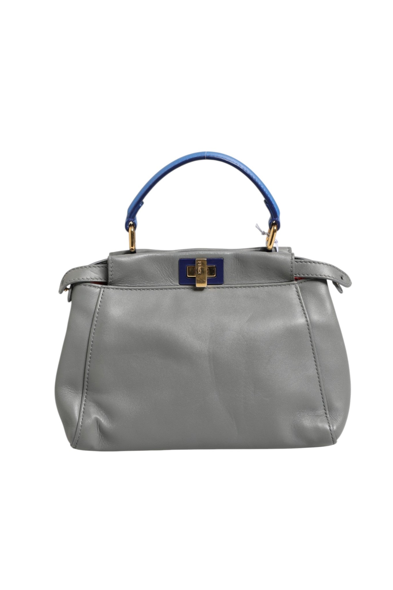 Fendi Mini Peekaboo Blue Women's Grey (Pre-Owned)