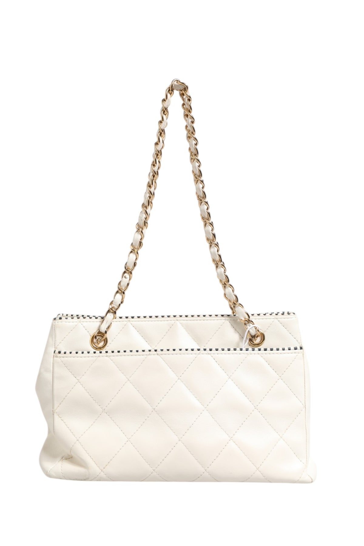 Chanel Shiny Calfskin Quilted Mini 22 White Women's 1792563 (Pre-Owned)