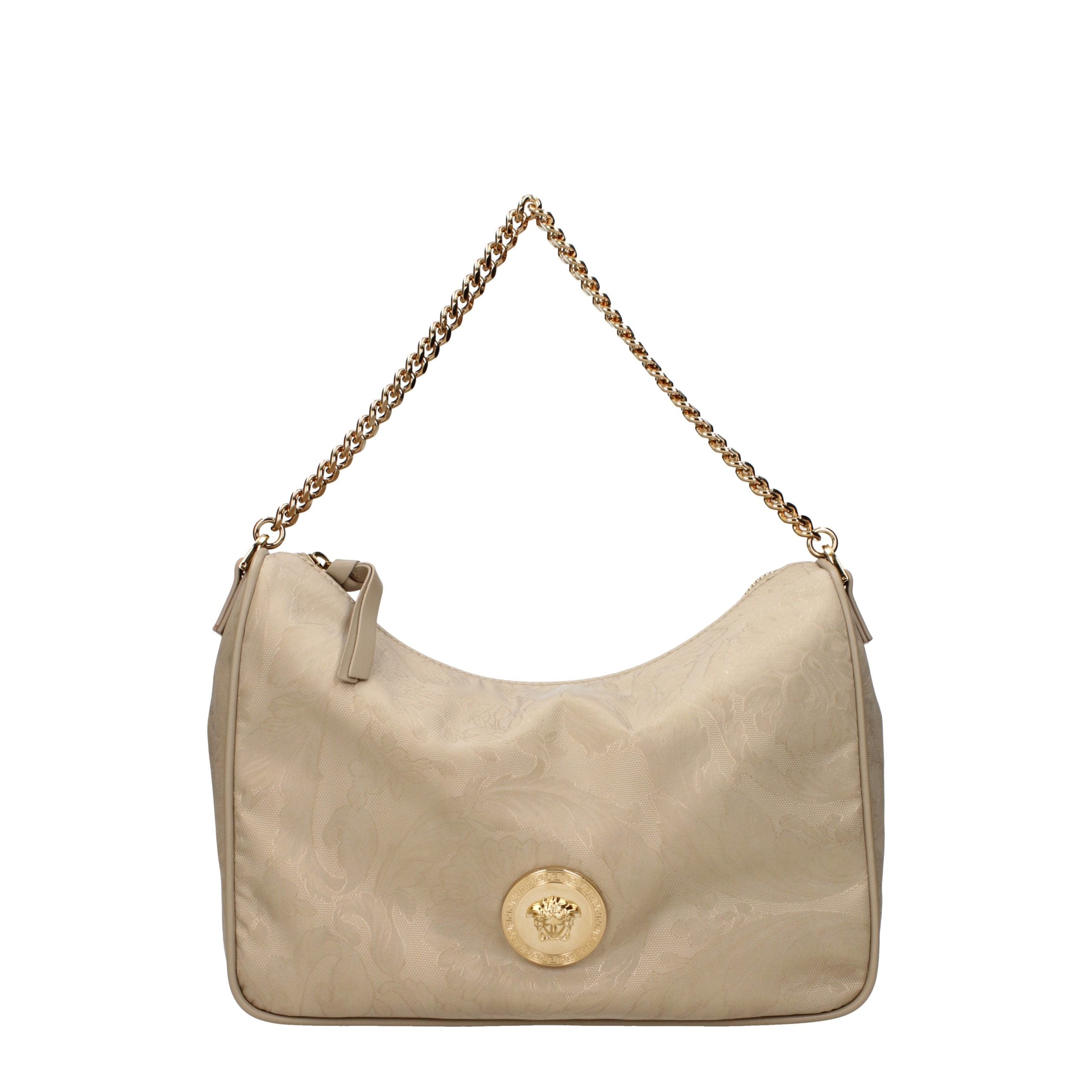 Versace Beige Fabric Women's Handbag