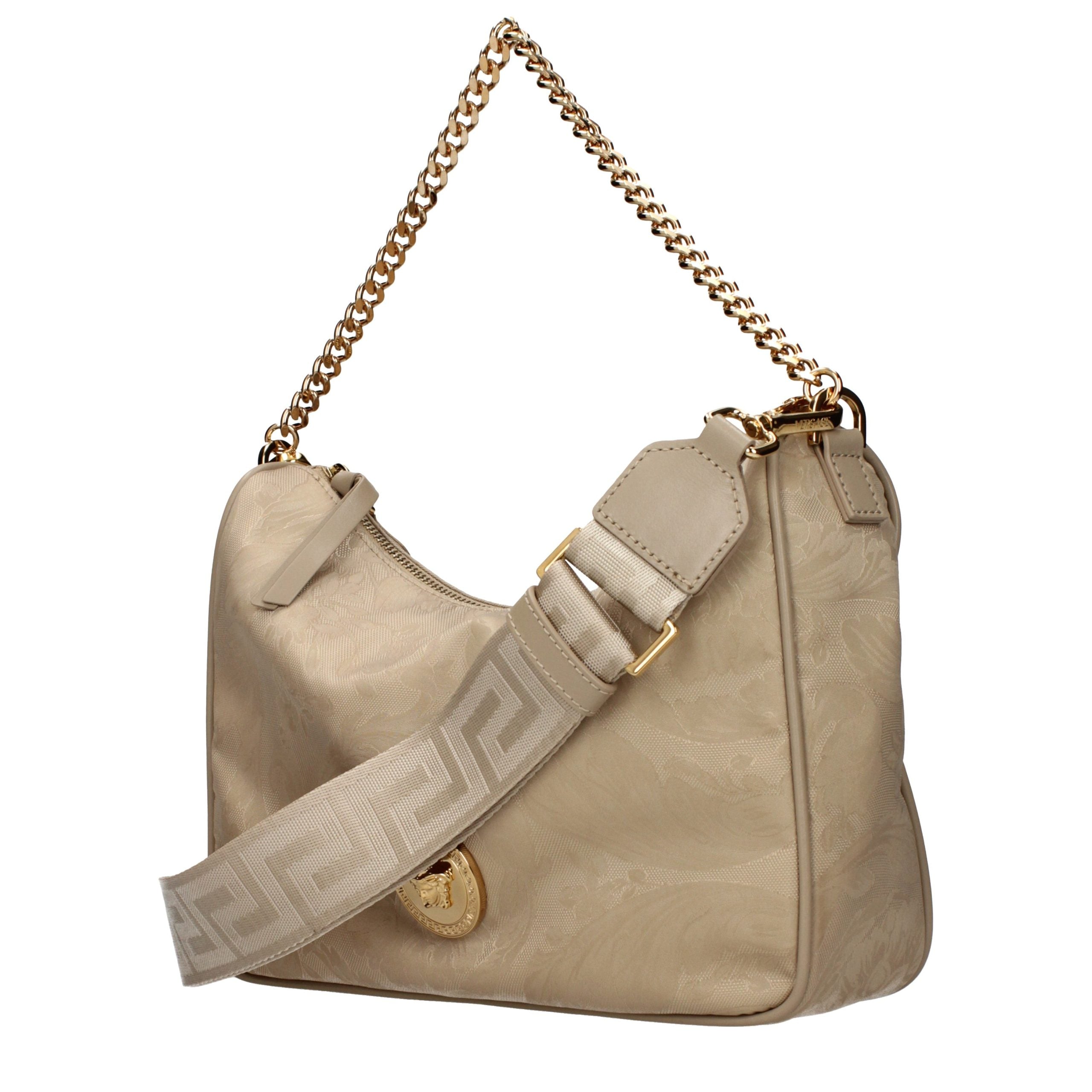Versace Beige Fabric Women's Handbag